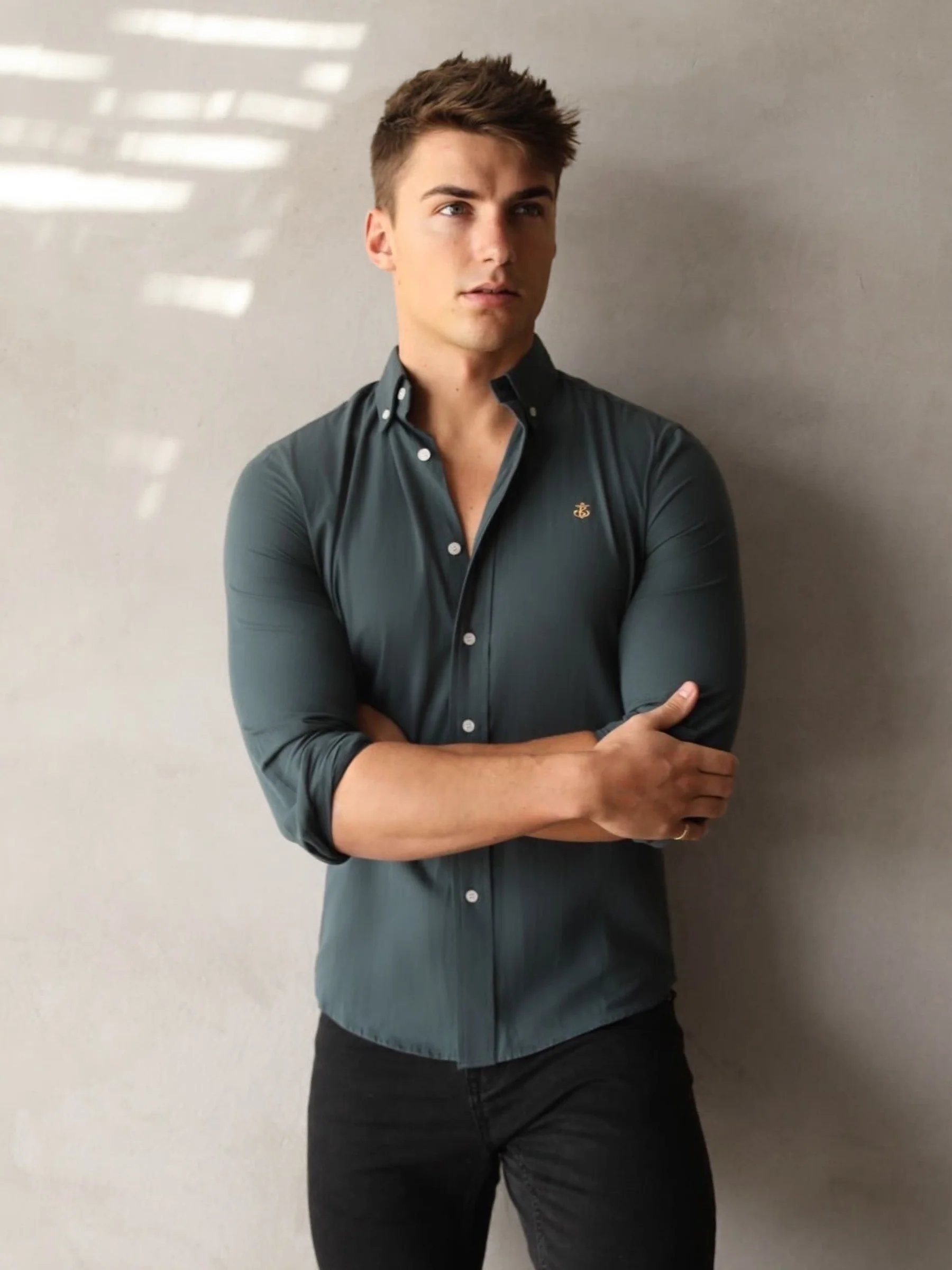 Vienna Slim Fit Shirt - Teal - Winsoncom