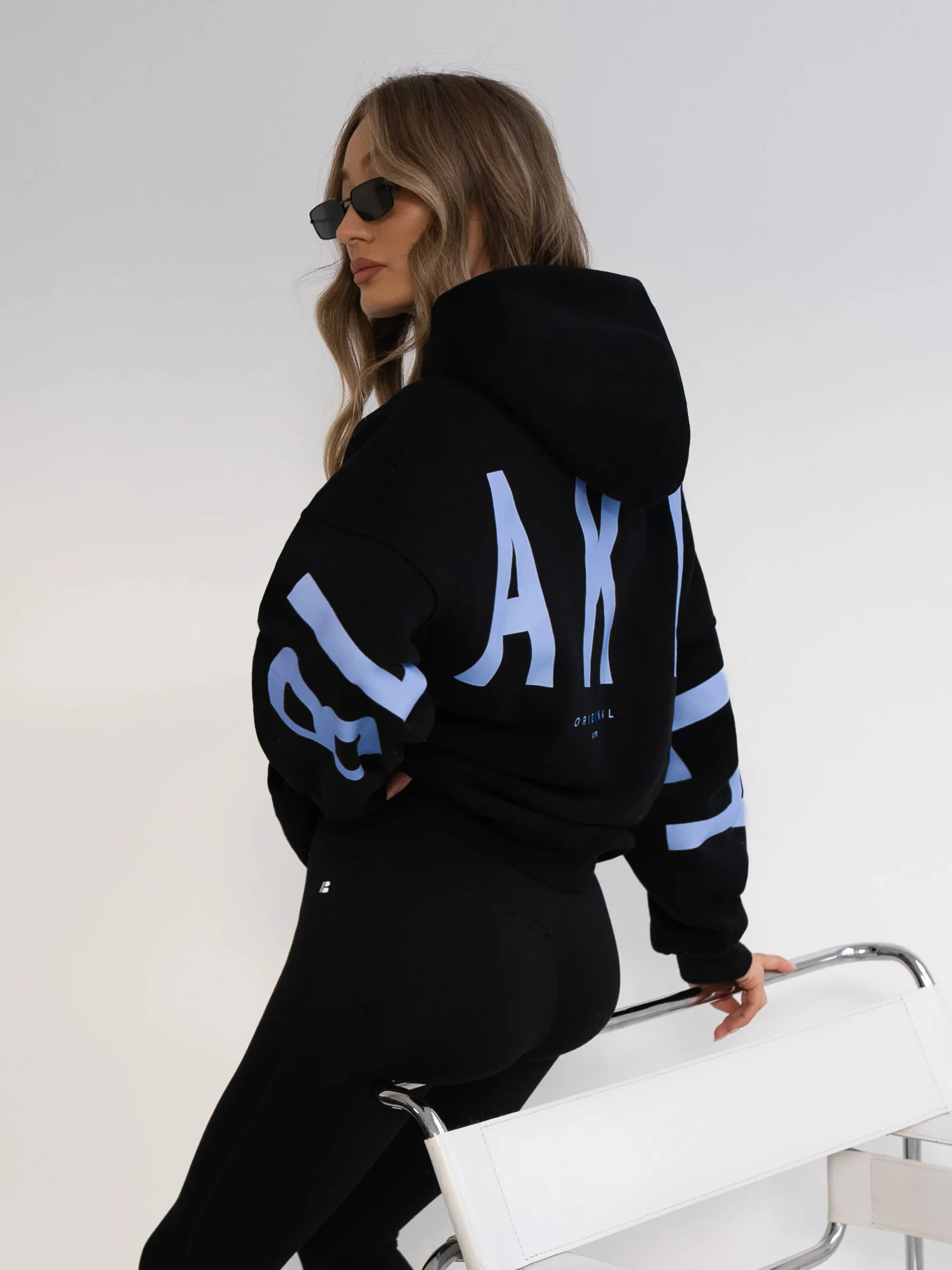 Members Isabel Oversized Hoodie - Black & Blue - Winsoncom