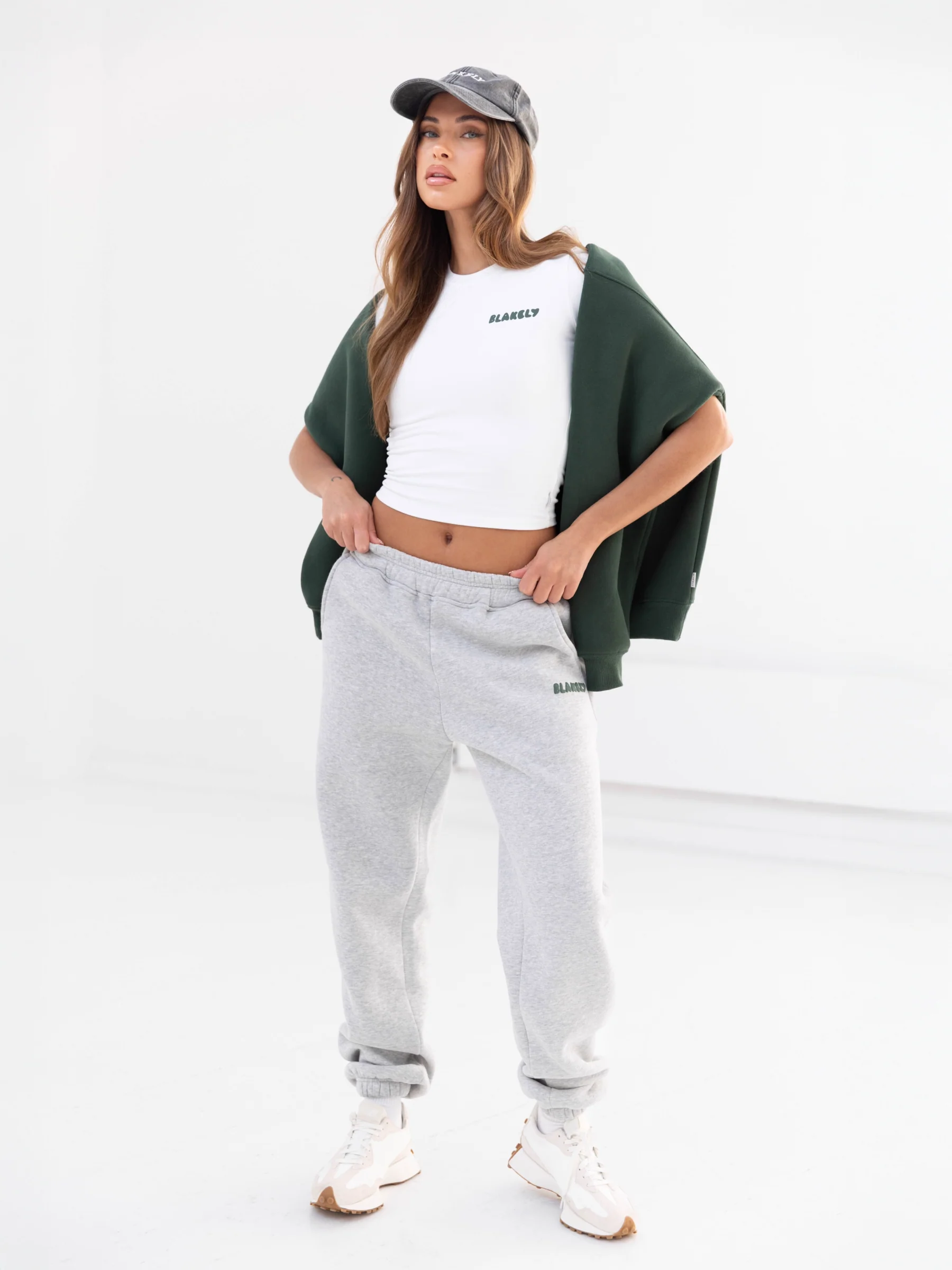 Cloud Print Baby Tee - White & Forest Green - Winsoncom