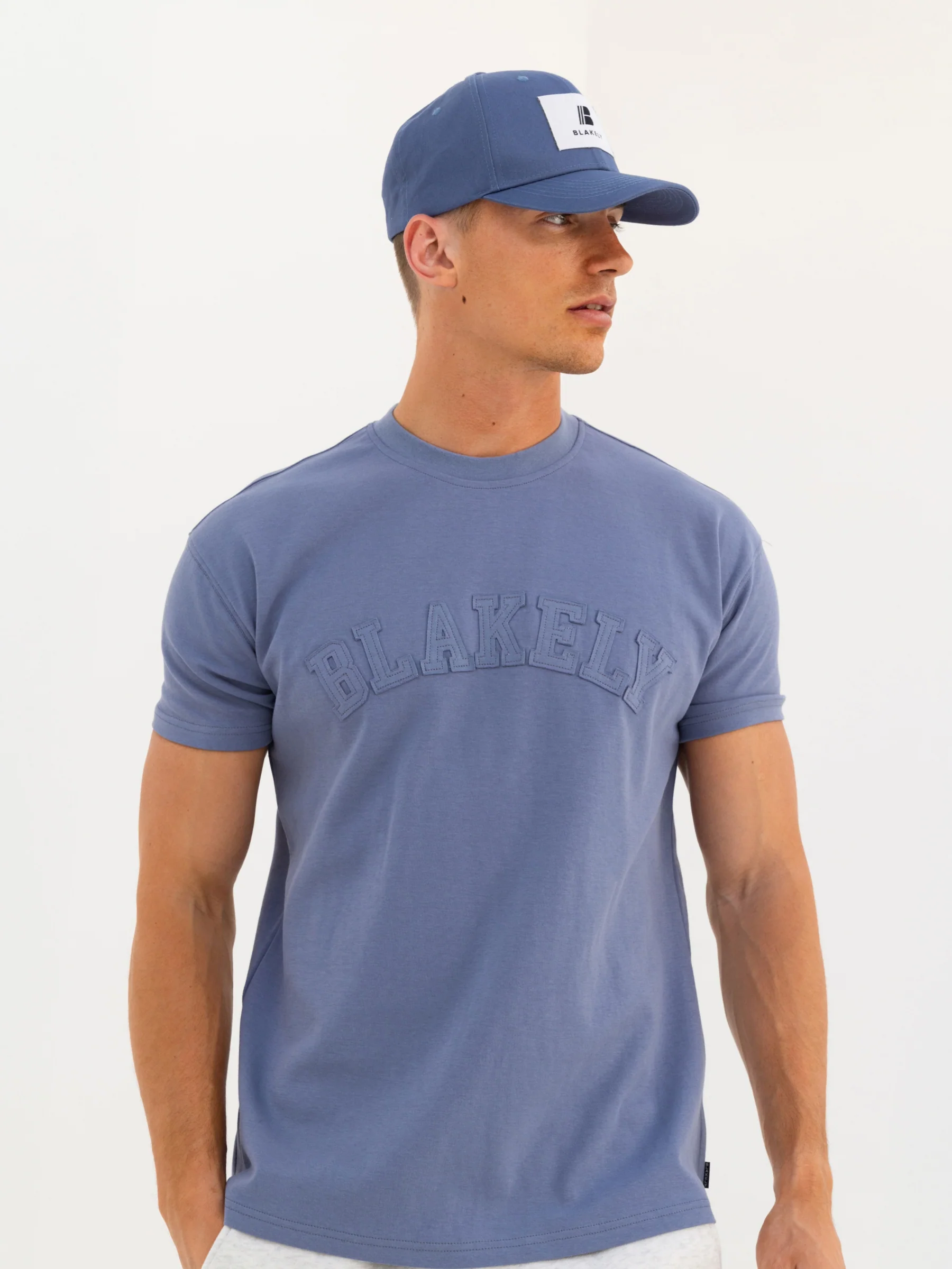 Tonal Varsity Relaxed T-Shirt - Granite Blue - Winsoncom
