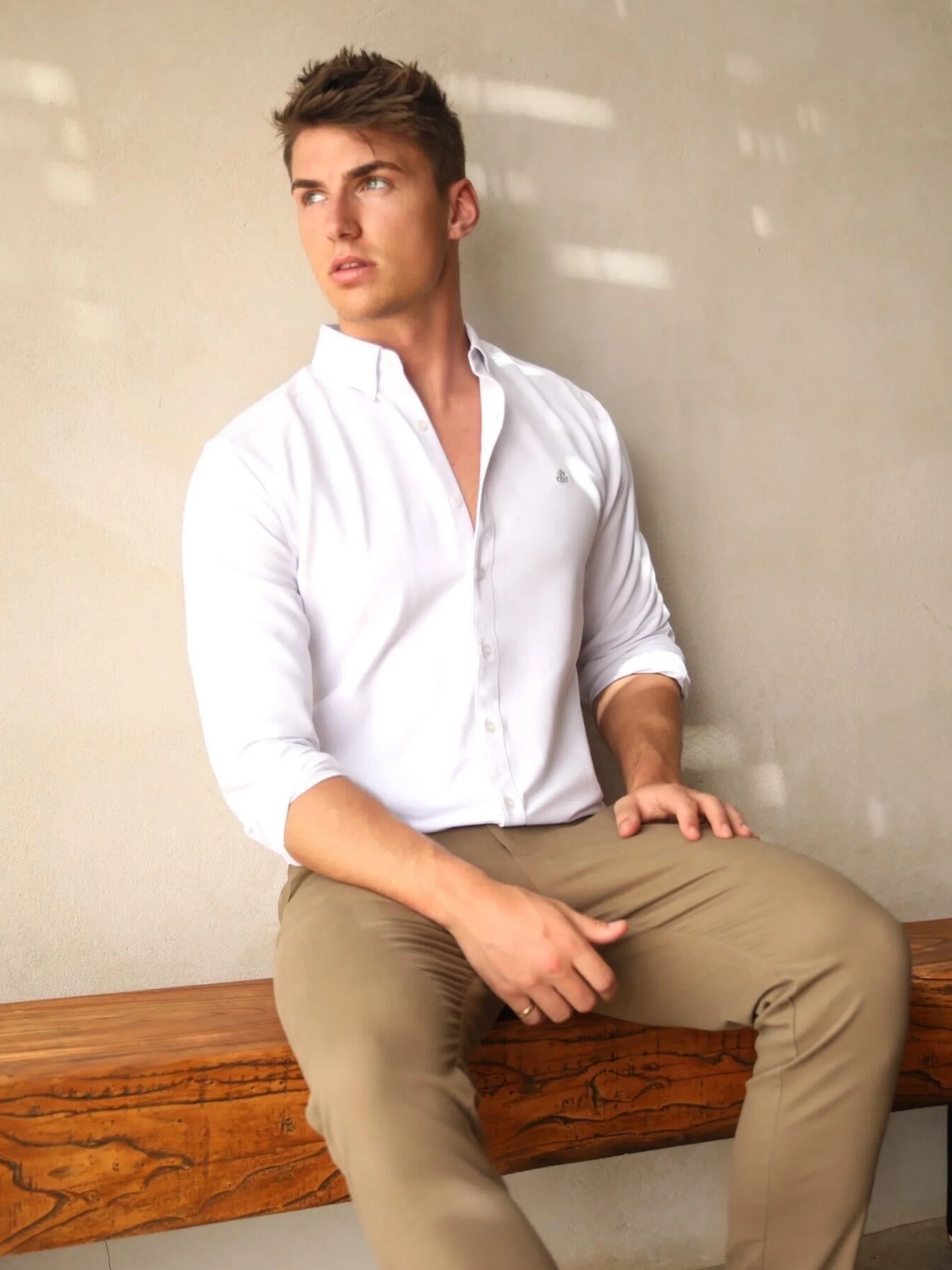 Aylsham Fitted Stretch Shirt - White - Winsoncom