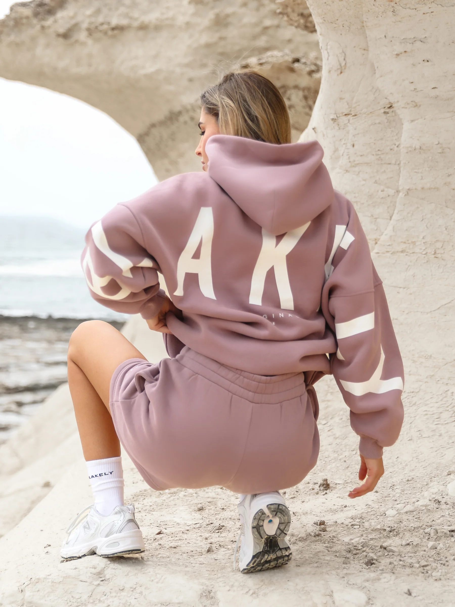 Isabel Hoodie & Jogger Shorts Set - Dusty Pink - Winsoncom