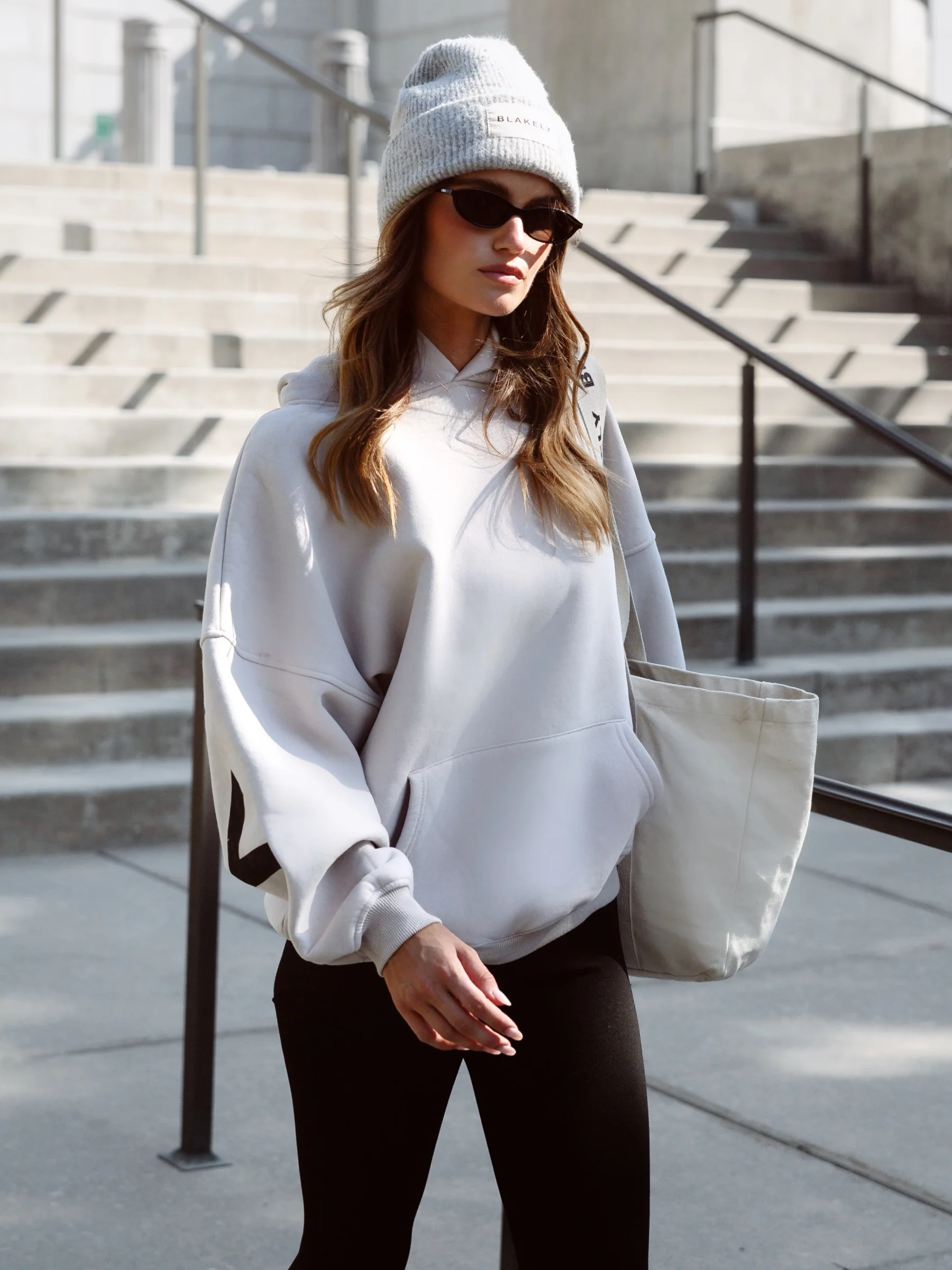 Isabel Hoodie & Leggings Set - Stone & Black - Winsoncom