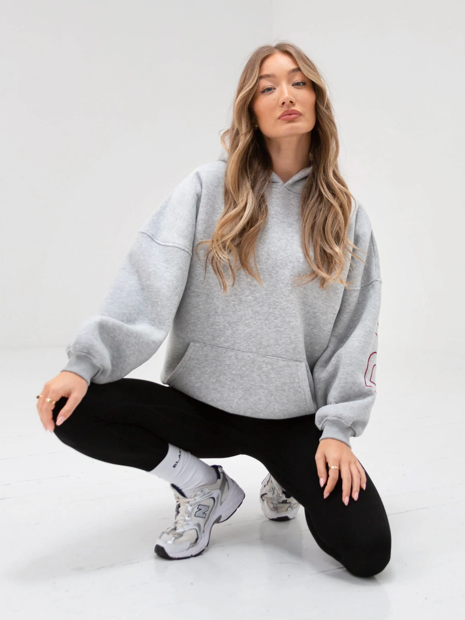 Embroidered Isabel Oversized Hoodie - Cherry Red - Winsoncom