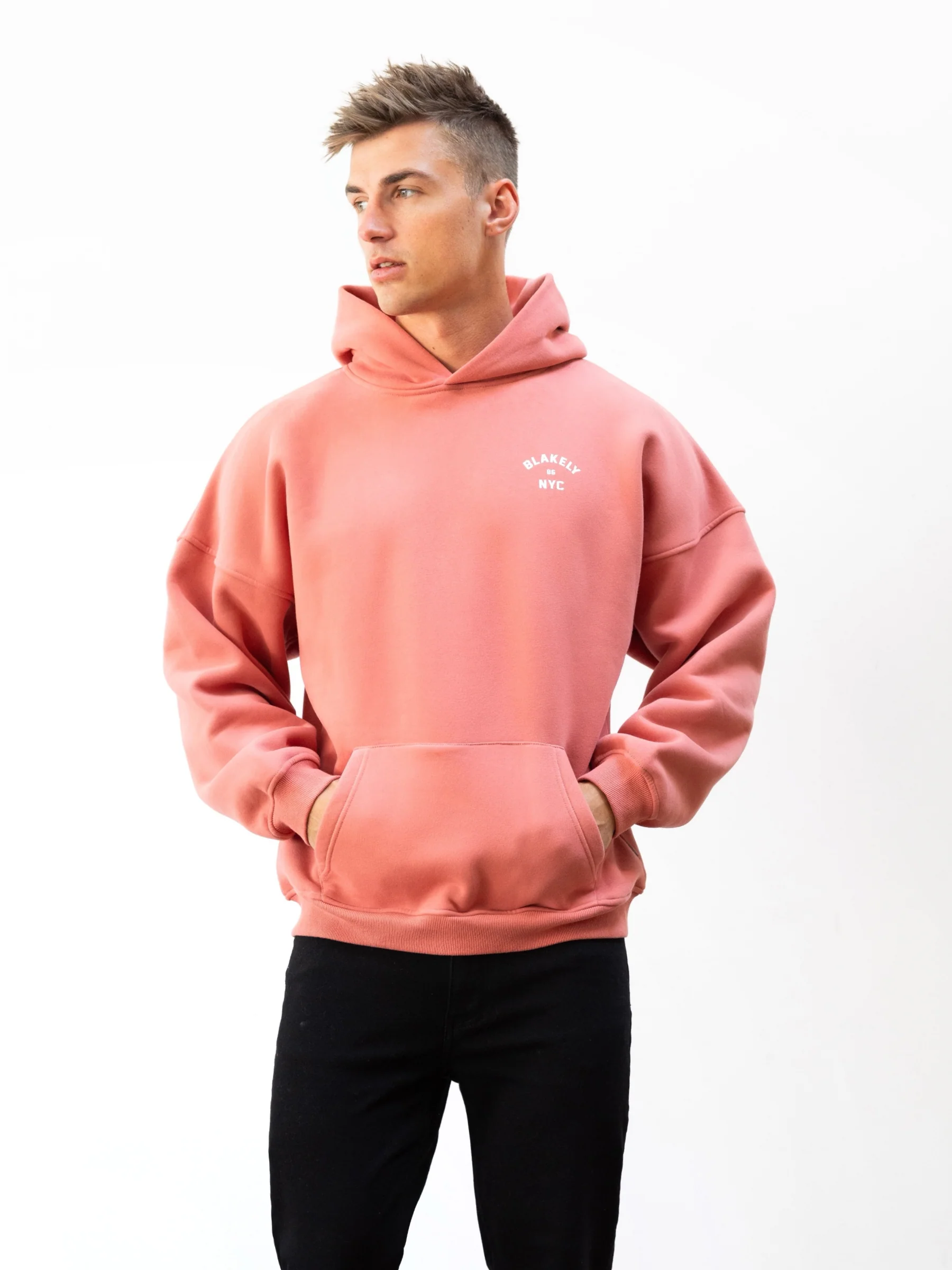 NYC Relaxed Hoodie - Coral - Winsoncom