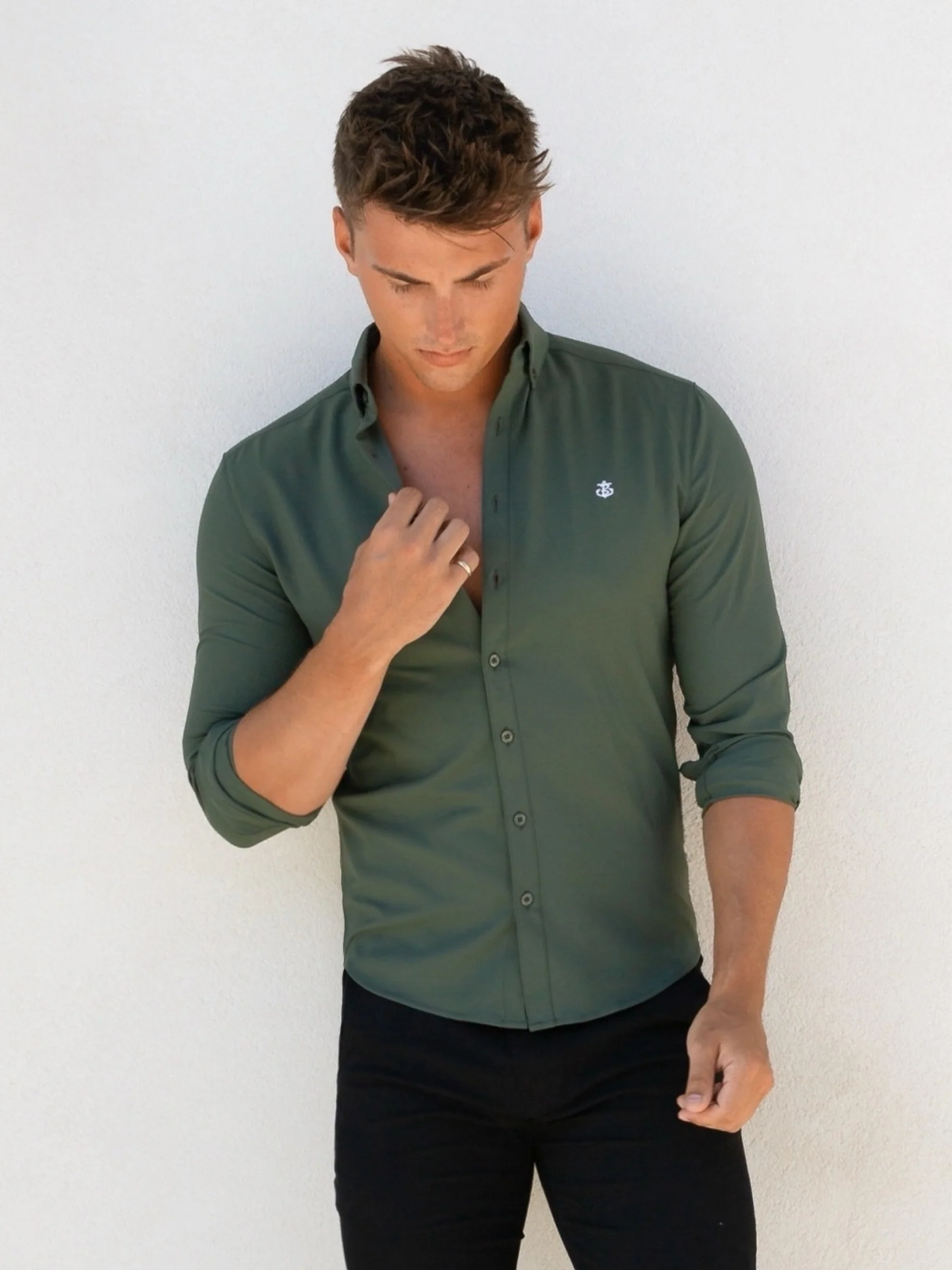 Ronan Long Sleeve Shirt - Green - Winsoncom