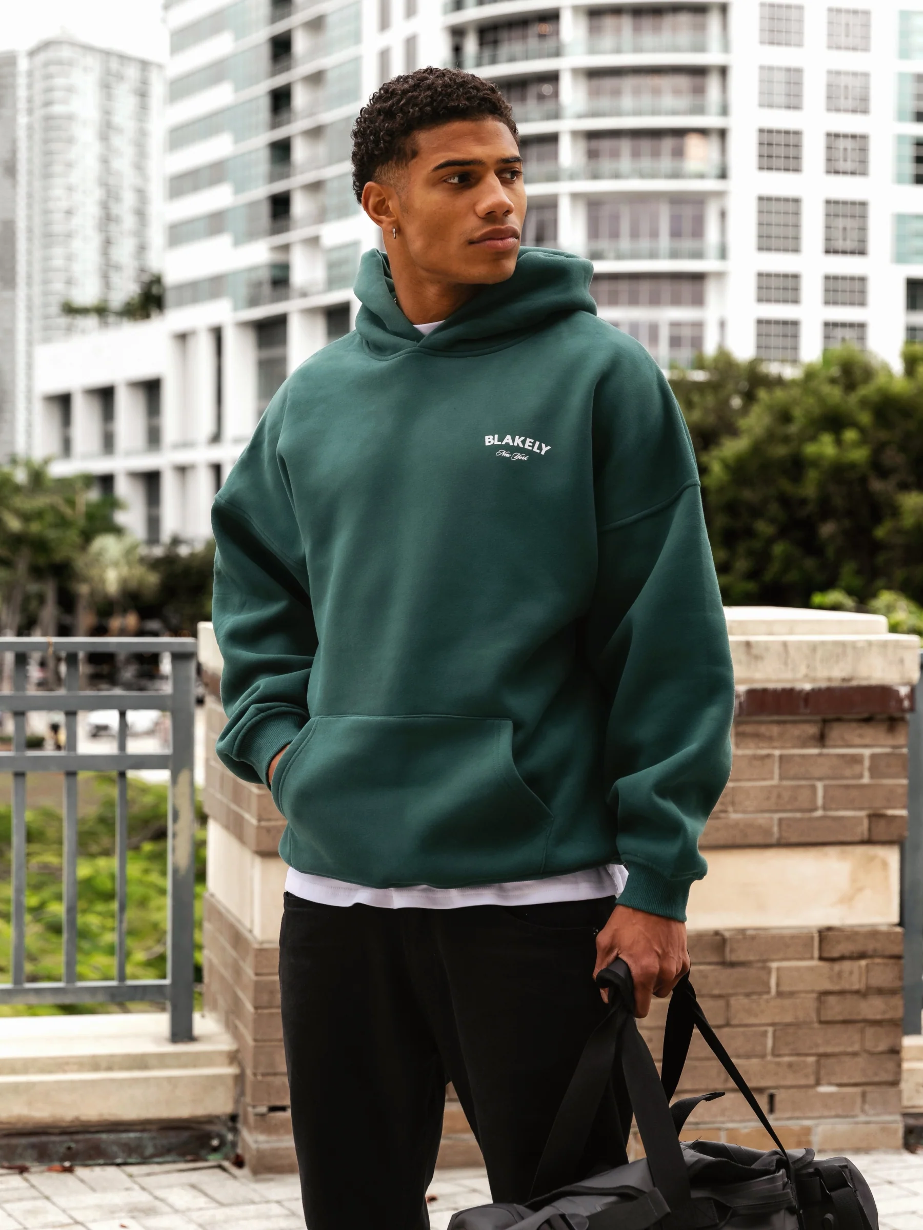 NY Crest Relaxed Hoodie - Pine Green - Winsoncom