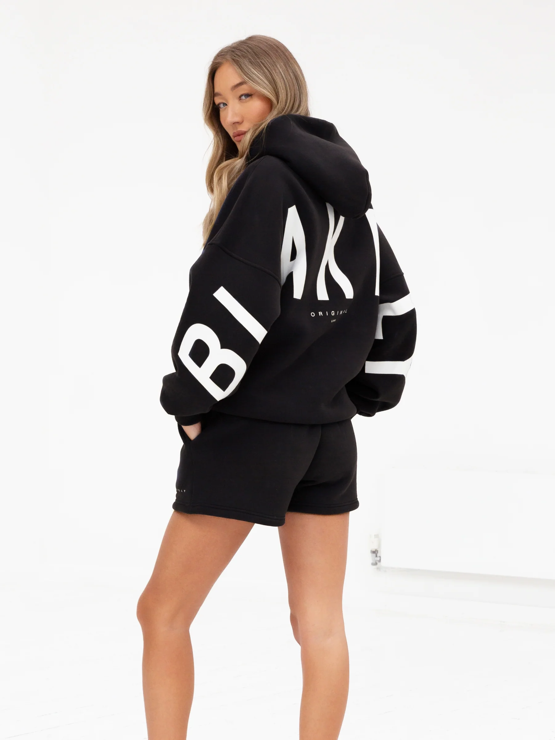 Isabel Hoodie & Jogger Shorts Set - Black - Winsoncom