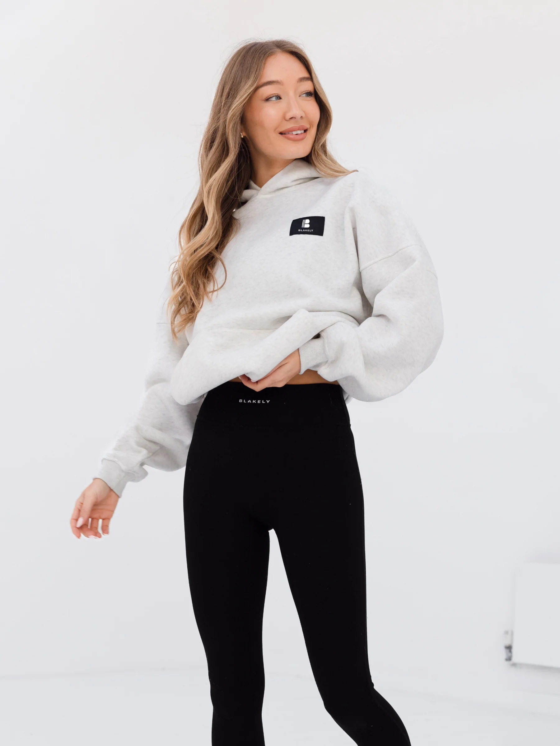 Apex Label Oversized Hoodie - Marl White - Winsoncom