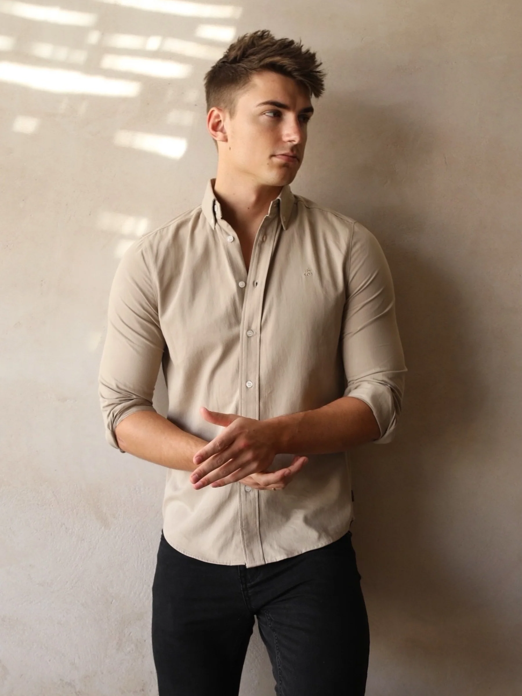 Sedona Slim Fit Shirt - Taupe Brown - Winsoncom