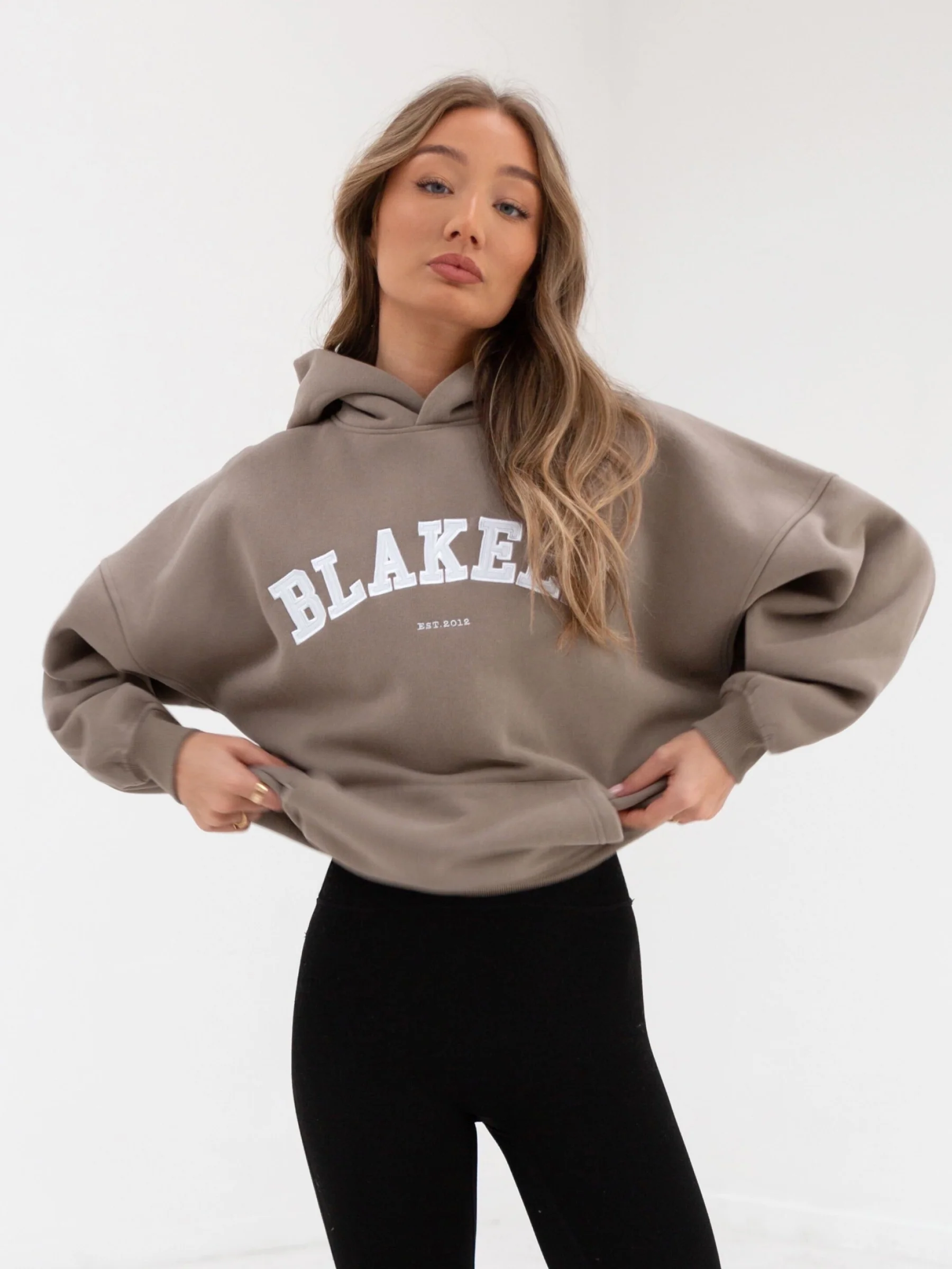 Varsity Oversized Hoodie - Light Beige - Winsoncom