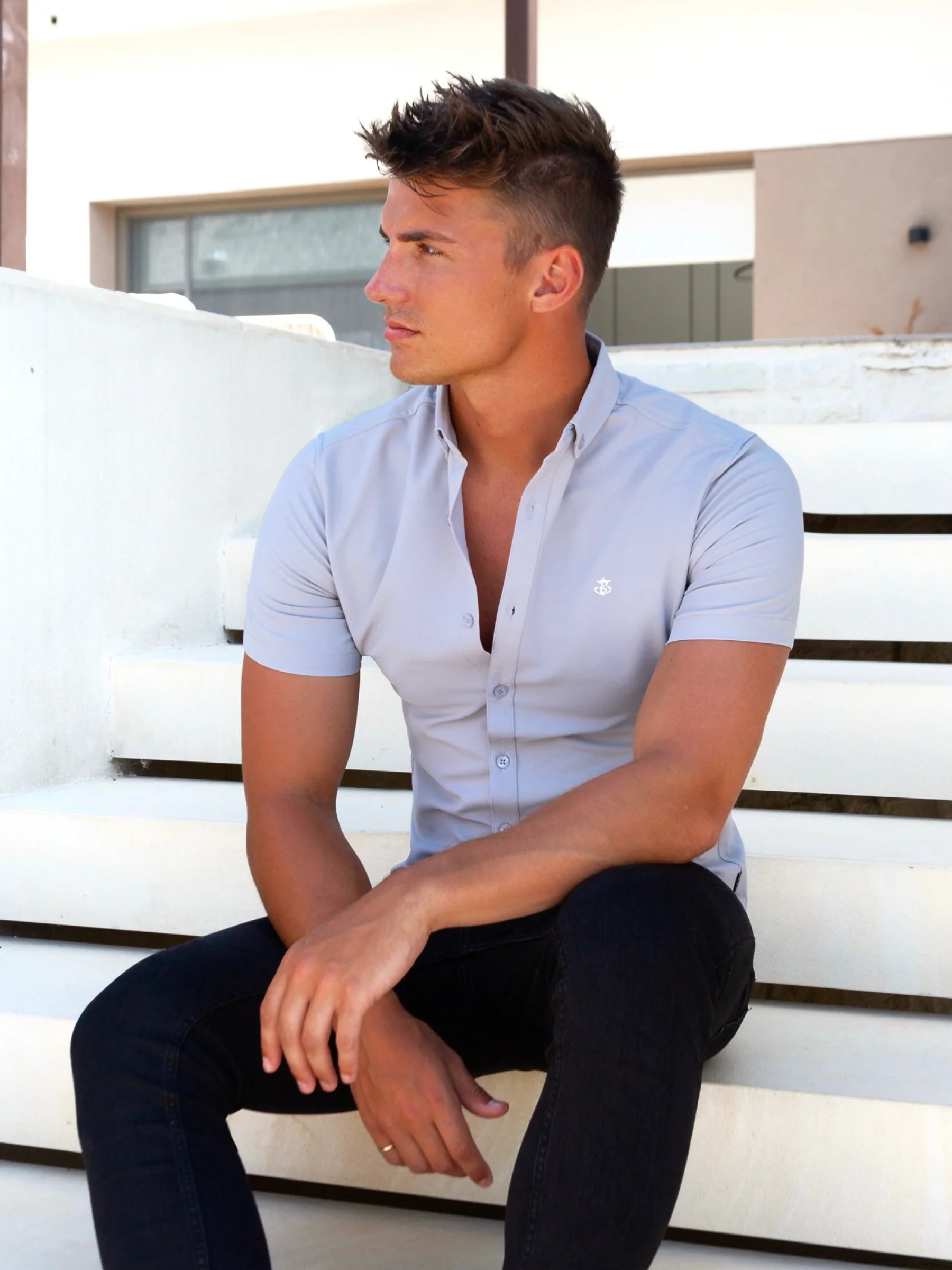 Navarra Short Sleeve Shirt - Pale Lilac - Winsoncom