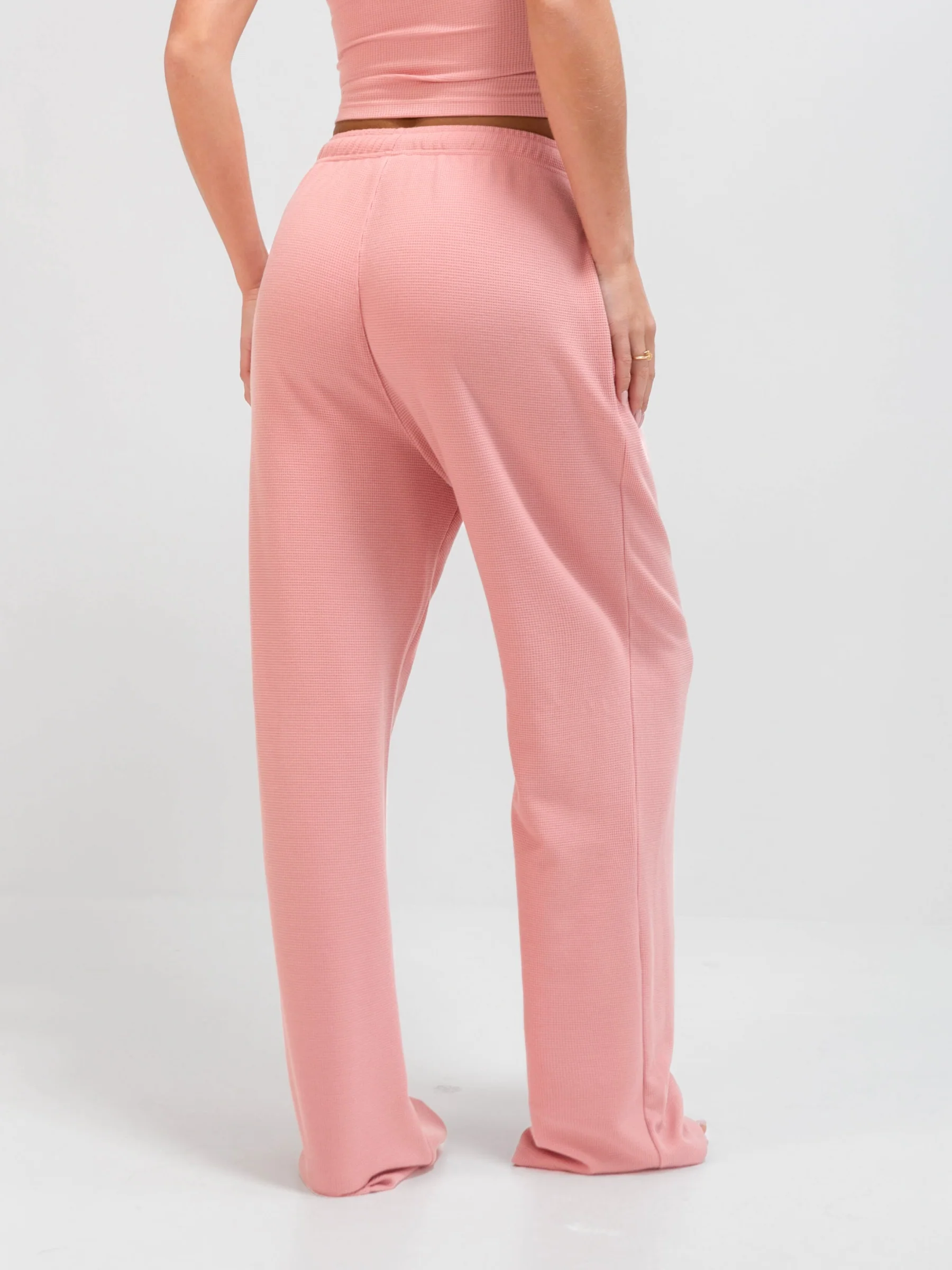 Soft Waffle Trousers - Rose Pink - Winsoncom
