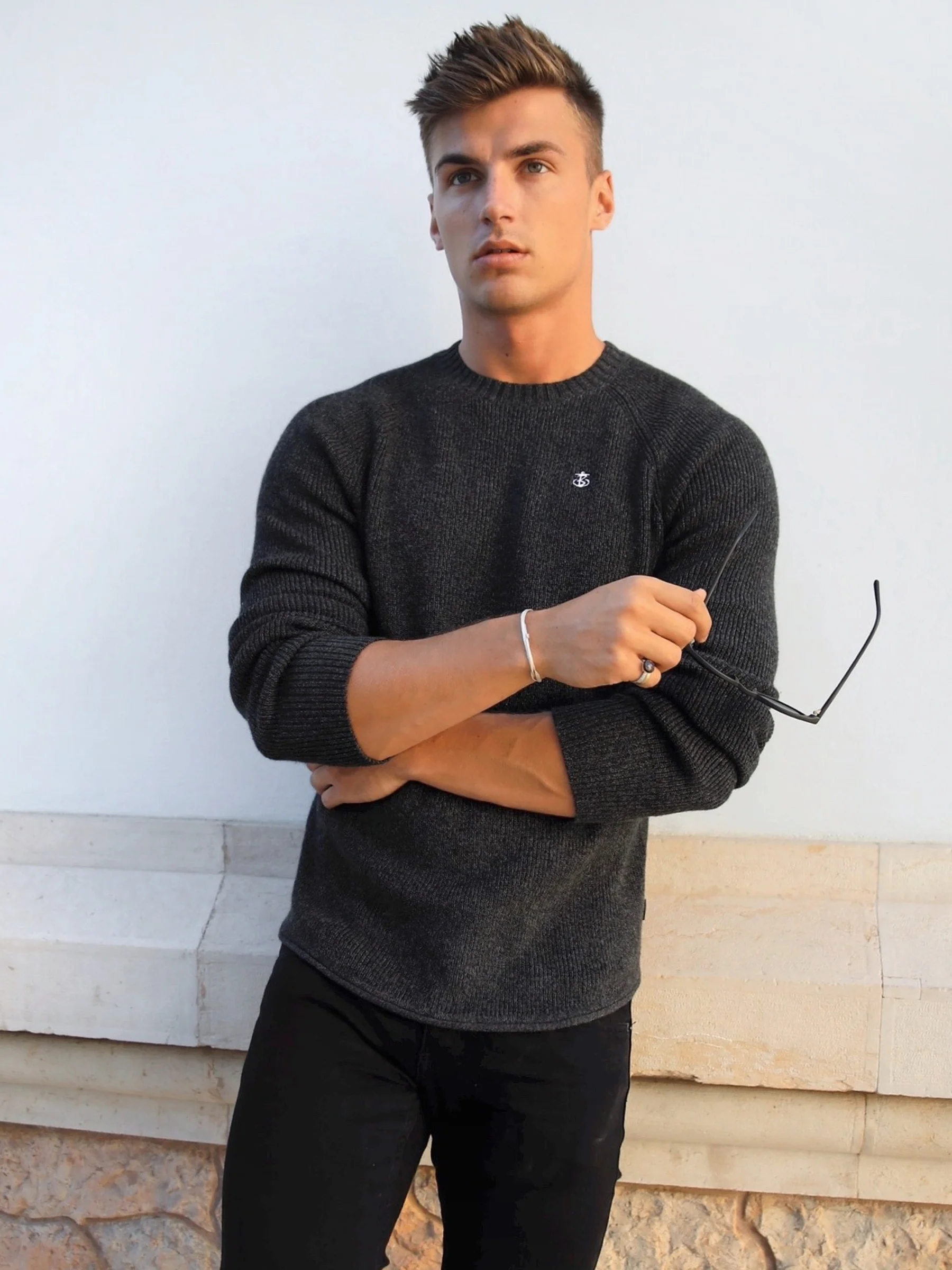 Olton Knit Jumper - Charcoal - Winsoncom