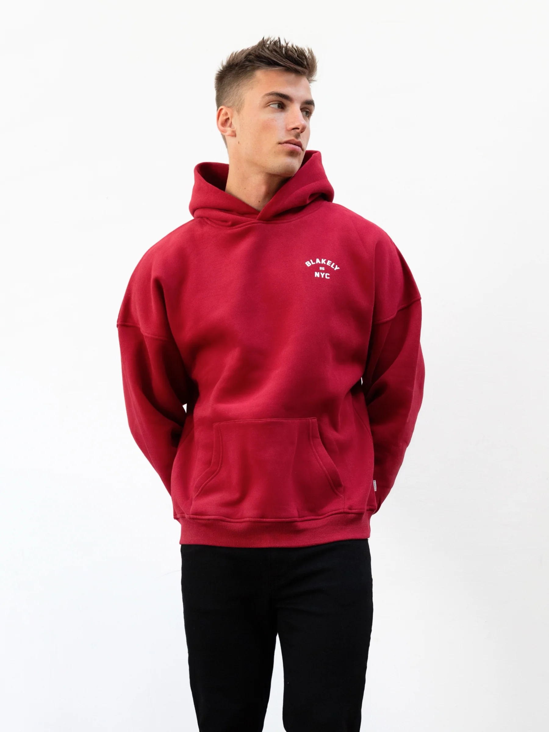NYC Relaxed Hoodie - Red - Winsoncom