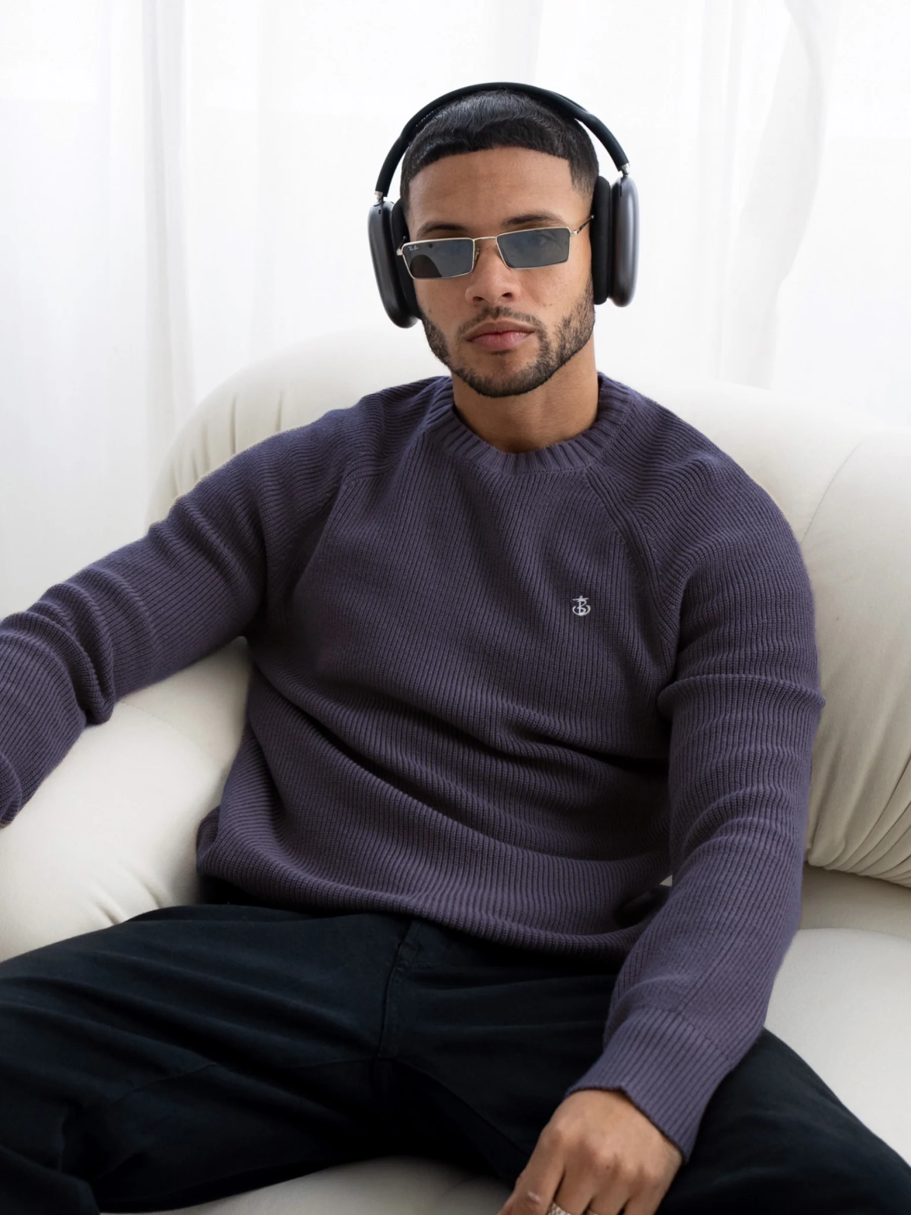 Olton Knit Jumper - Purple - Winsoncom