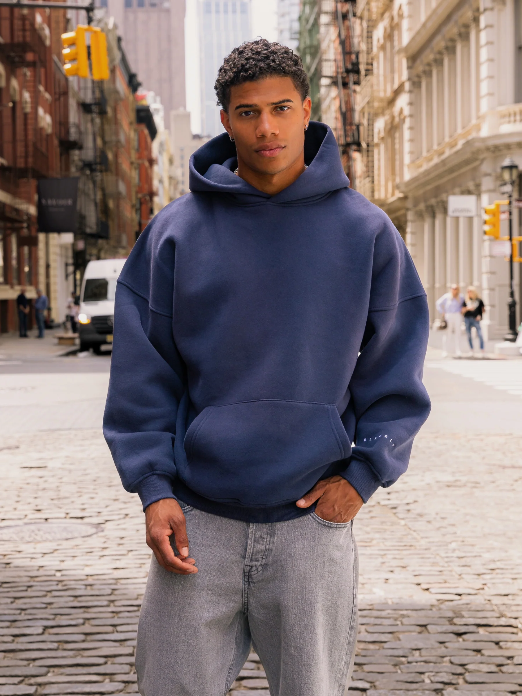 Idris Oversized Hoodie - True Navy - Winsoncom