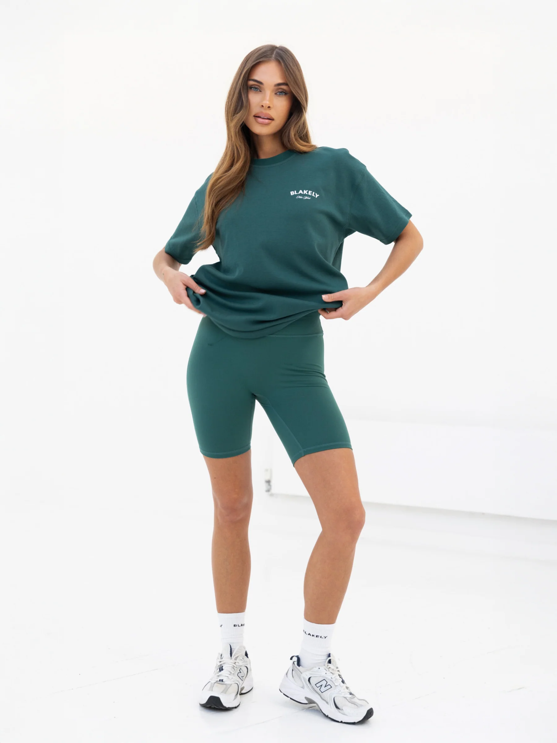 NY Crest Oversized T-Shirt & Soft Shorts Set - Pine Green - Winsoncom