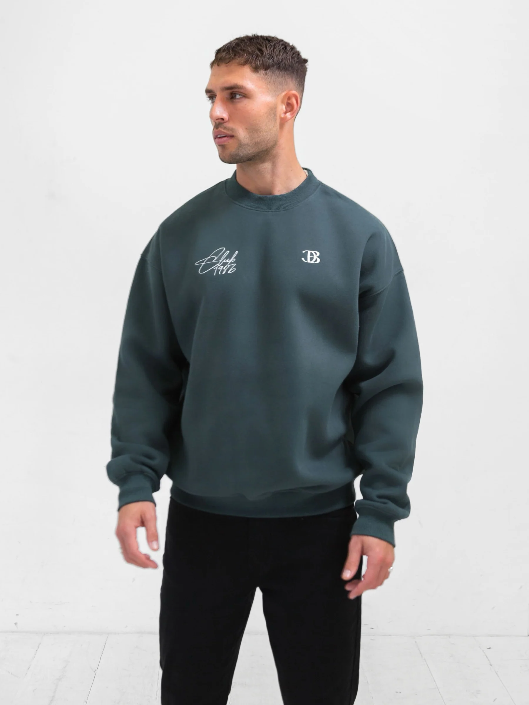 Club Relaxed Jumper - Teal Green - Winsoncom