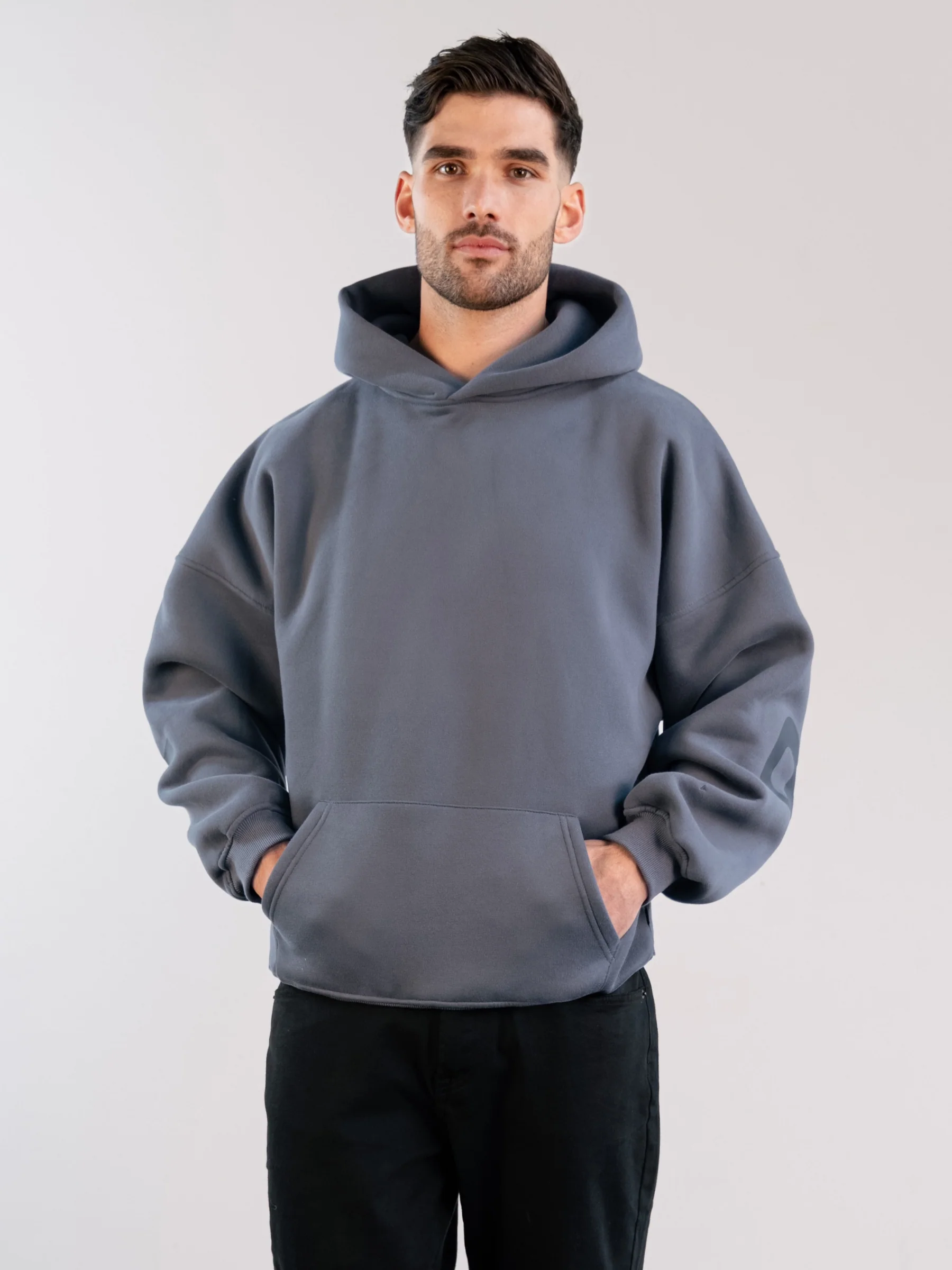 Tonal Idris Oversized Hoodie - Blue - Winsoncom