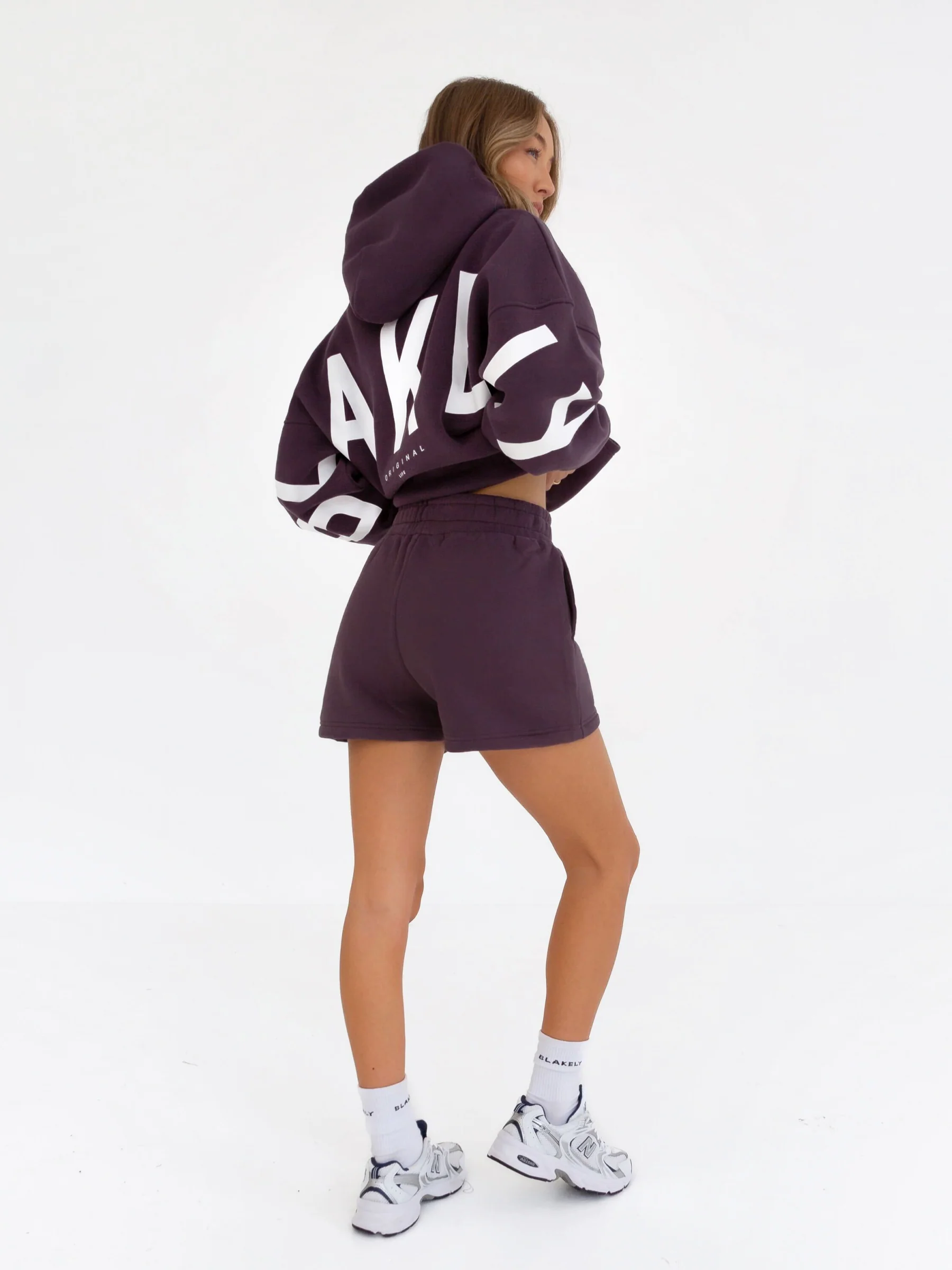Isabel Hoodie & Jogger Shorts Set - Plum - Winsoncom