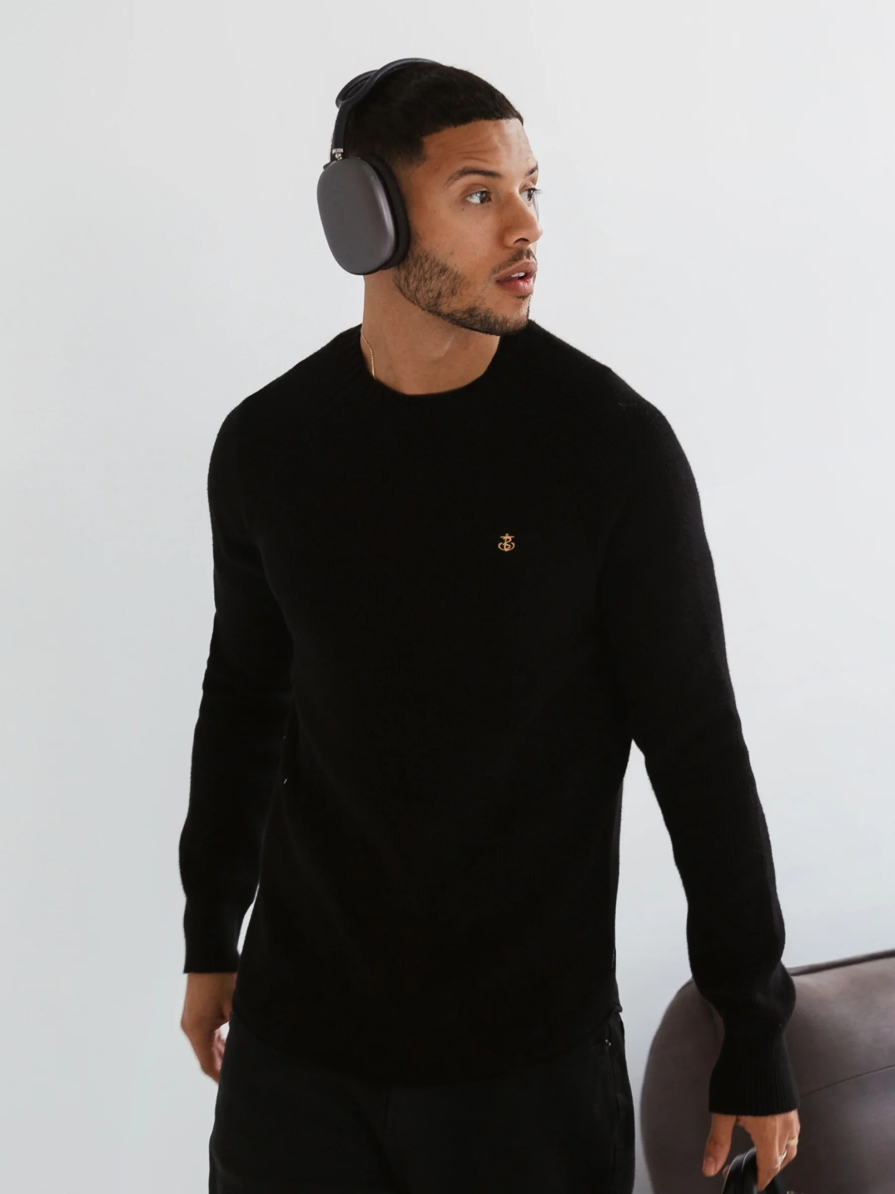 Olton Knit Jumper - Black - Winsoncom