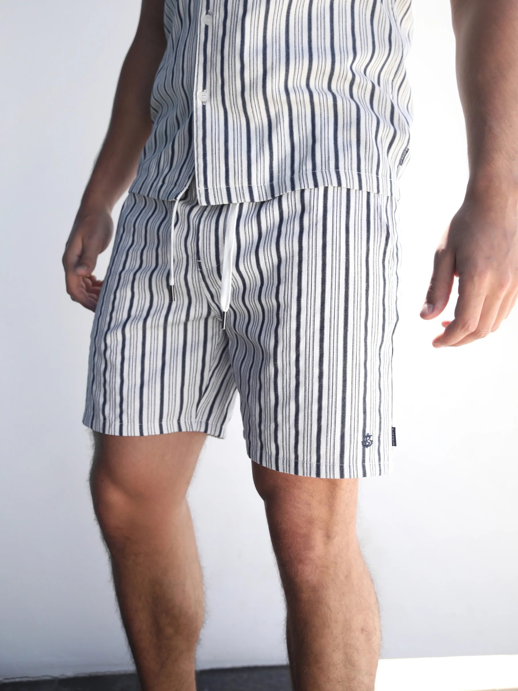 Assisi Stripe Shorts - Navy - Winsoncom