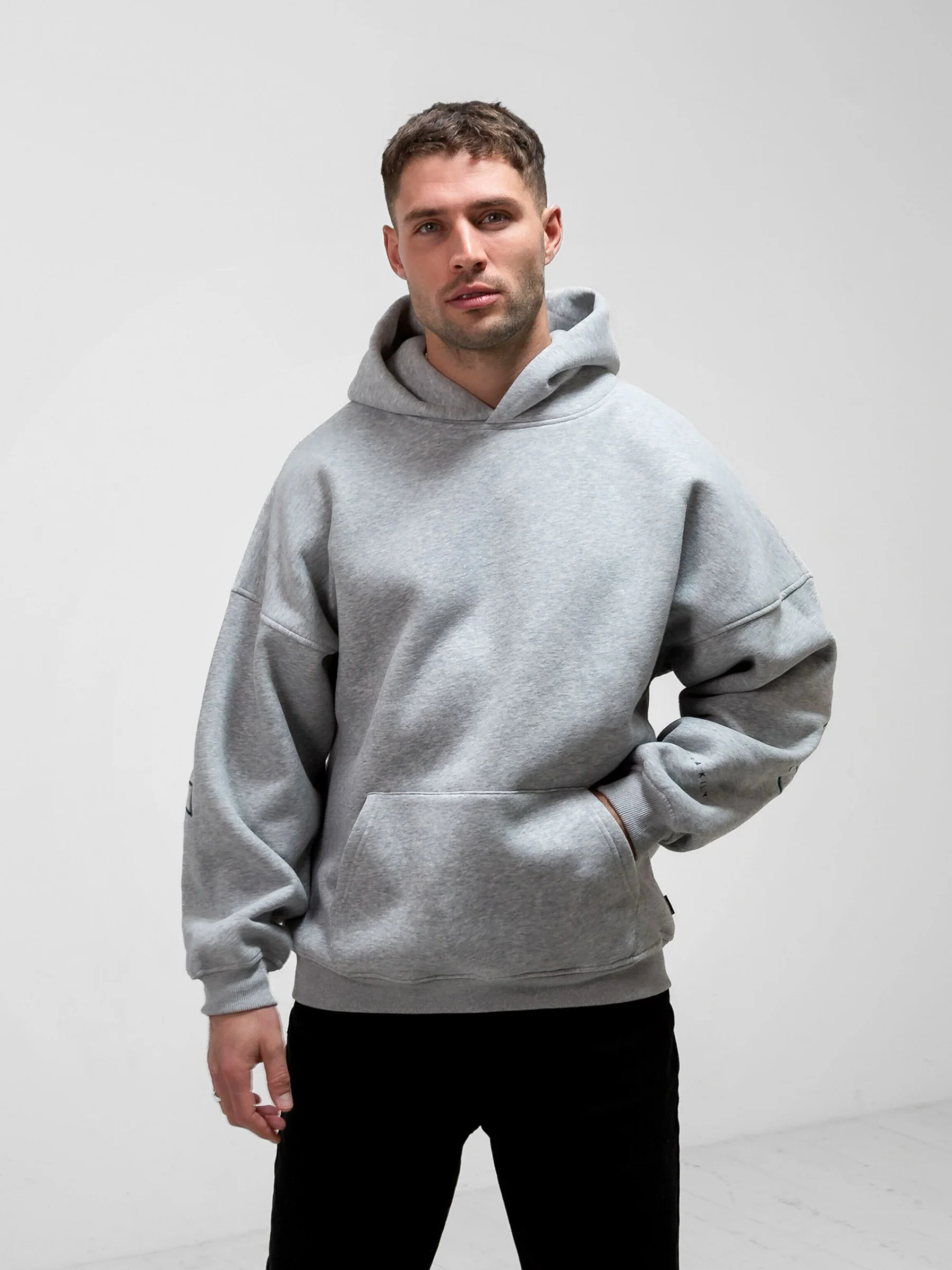 Embroidered Idris Oversized Hoodie - Teal - Winsoncom