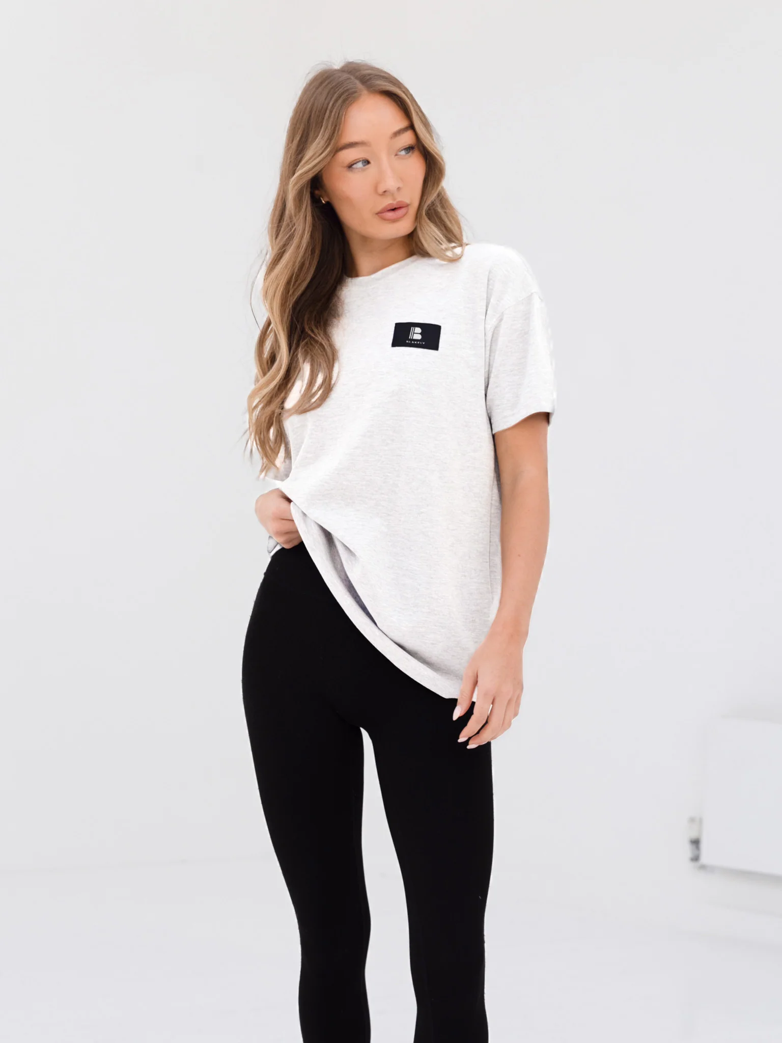 Apex Label Oversized T-Shirt - Marl White - Winsoncom