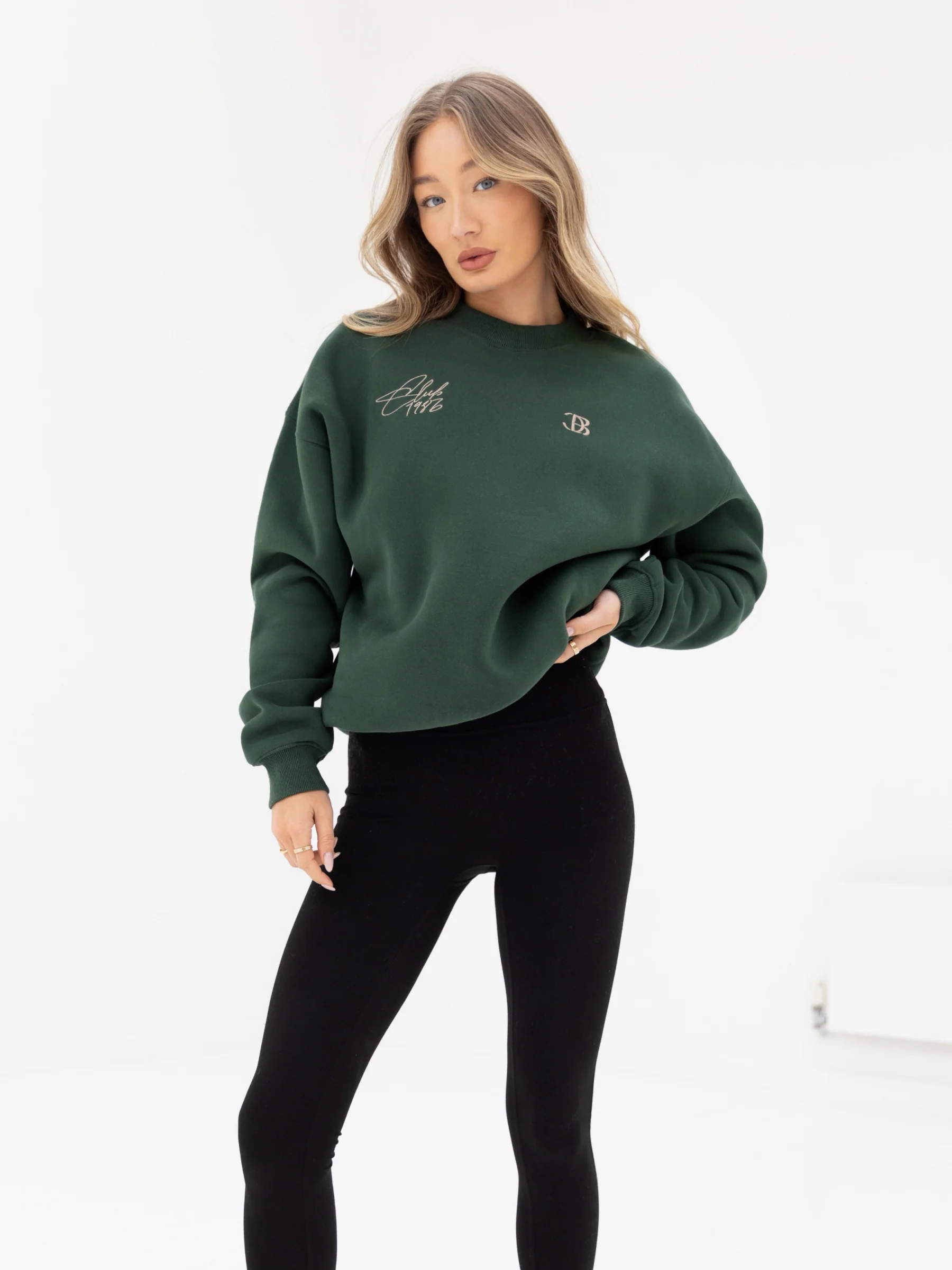 Club Oversized Jumper - Forest Green - Winsoncom