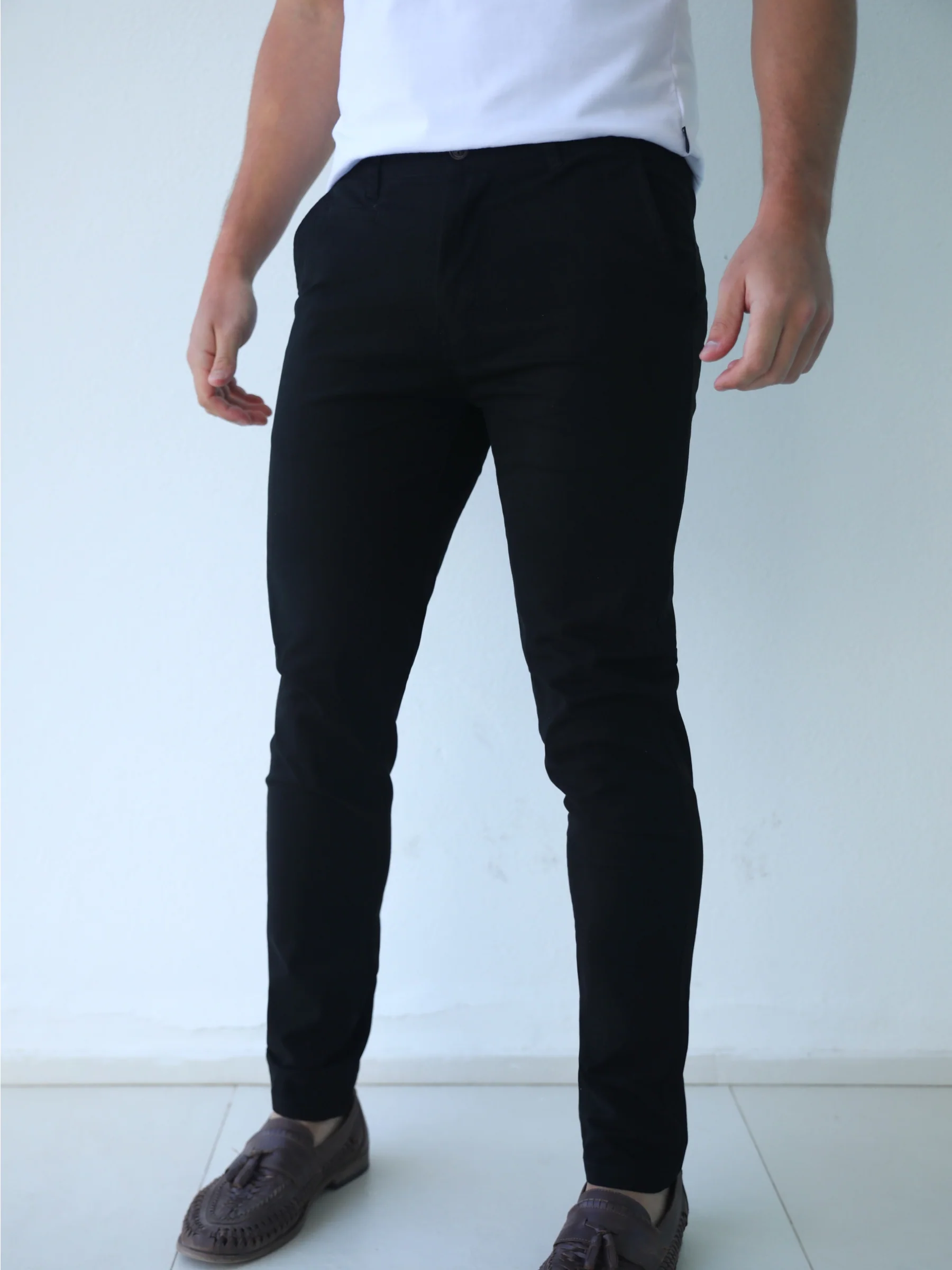 Stretch Chinos - Black - Winsoncom