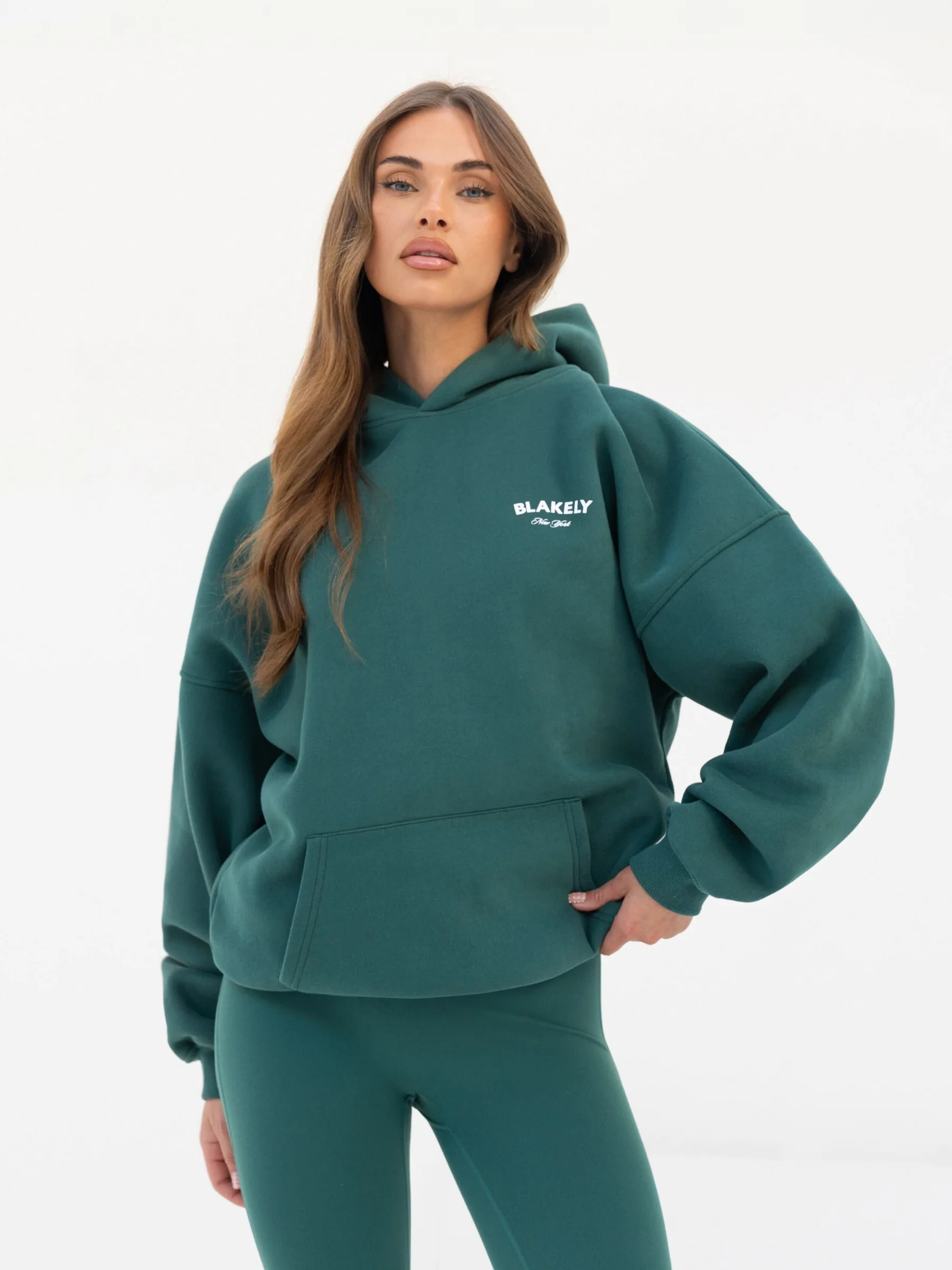 NY Crest Oversized Hoodie - Pine Green - Winsoncom