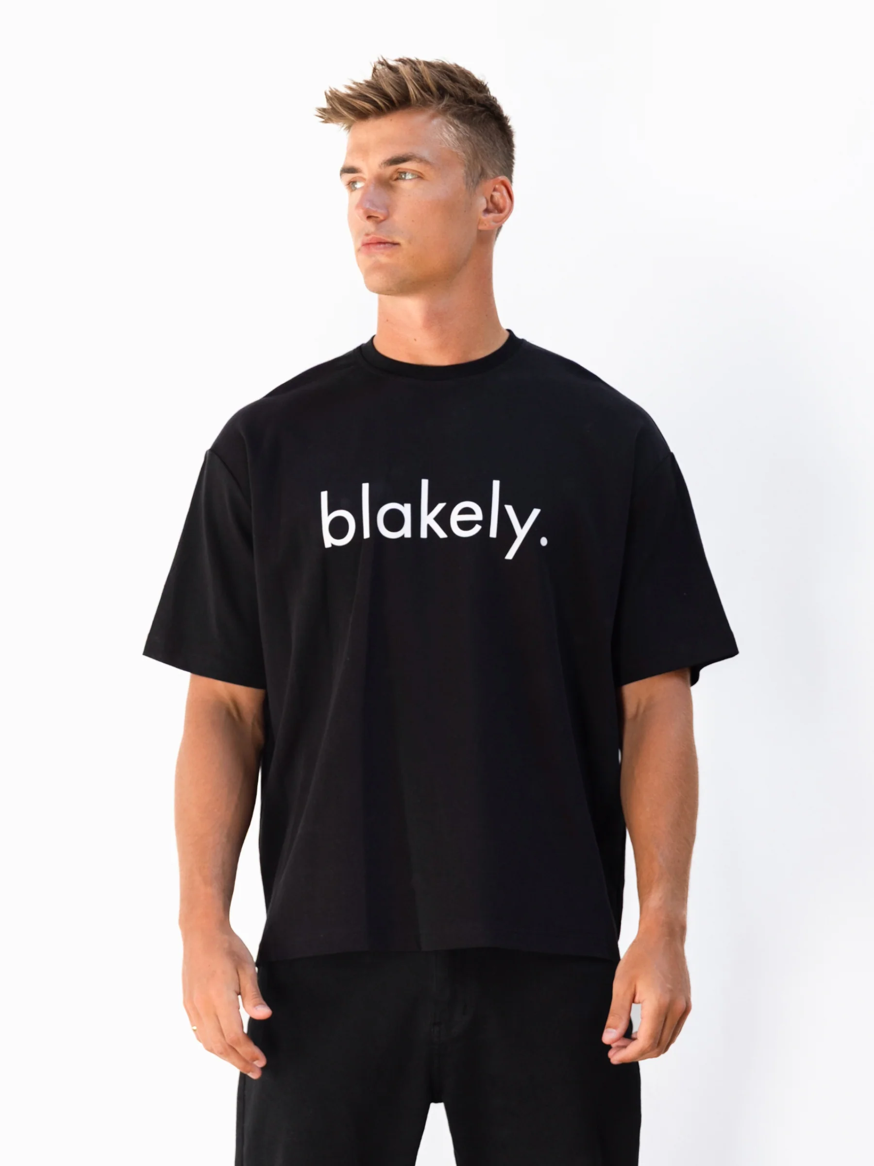 Logo Unfitted T-Shirt - Black - Winsoncom