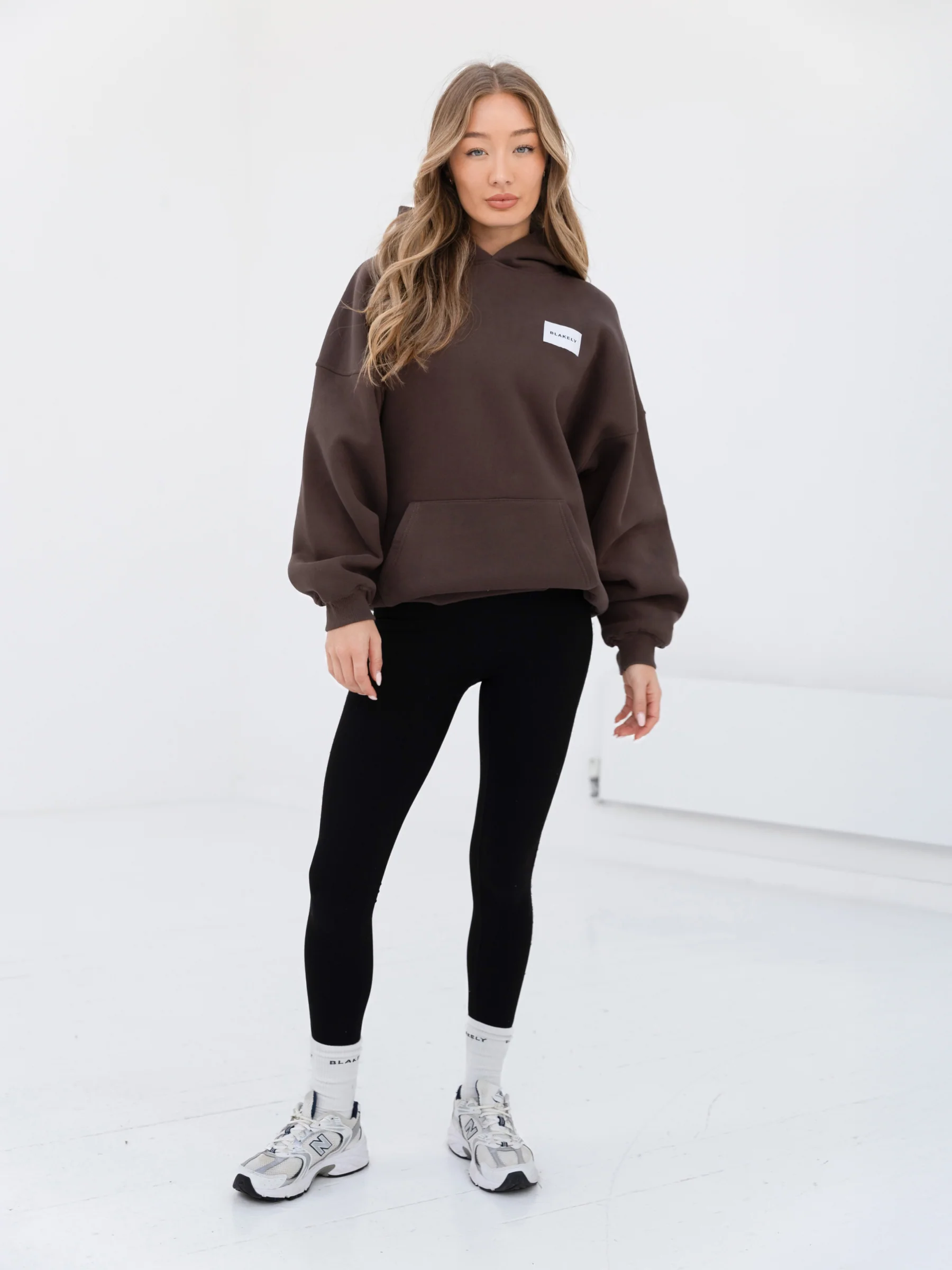 Label Oversized Hoodie - Slate Brown - Winsoncom