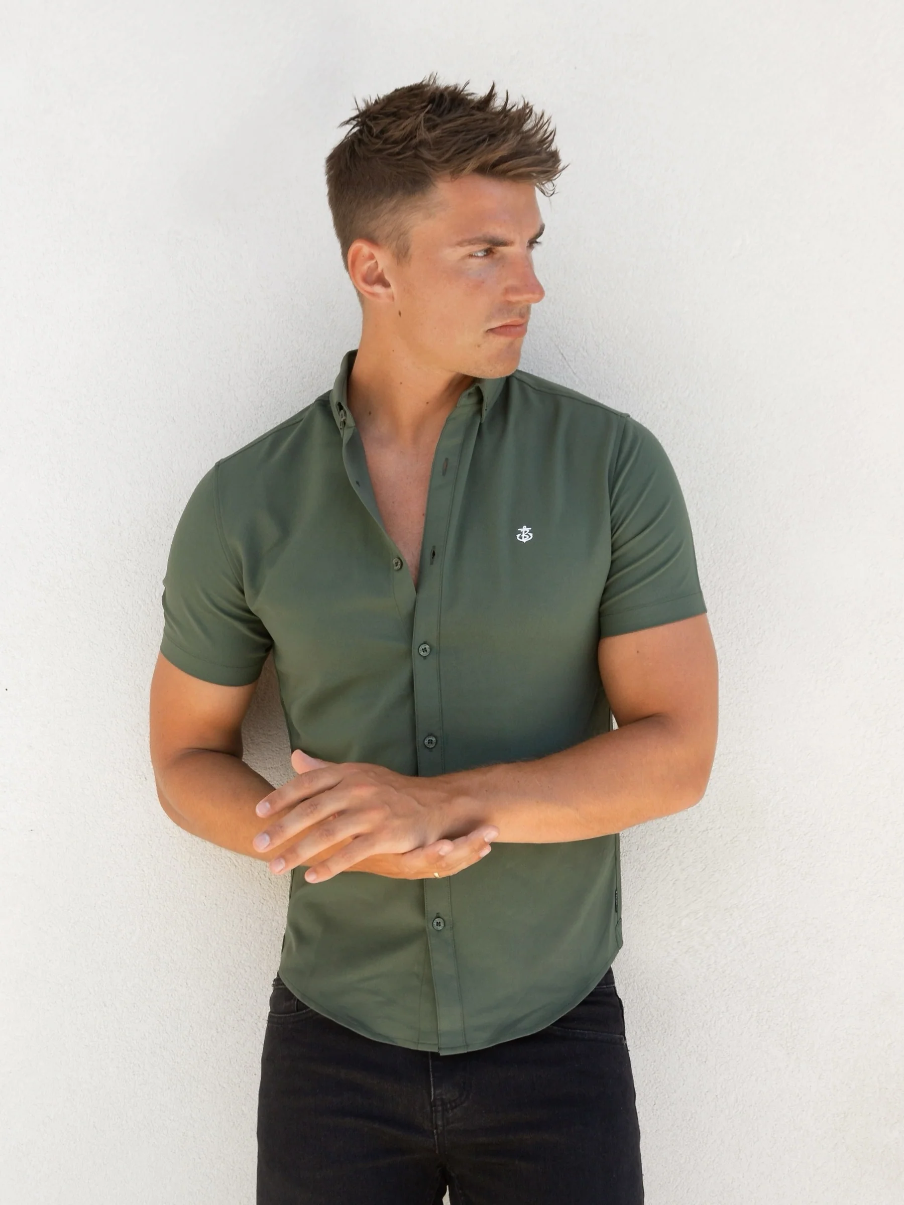 Ronan Short Sleeve Shirt - Green - Winsoncom