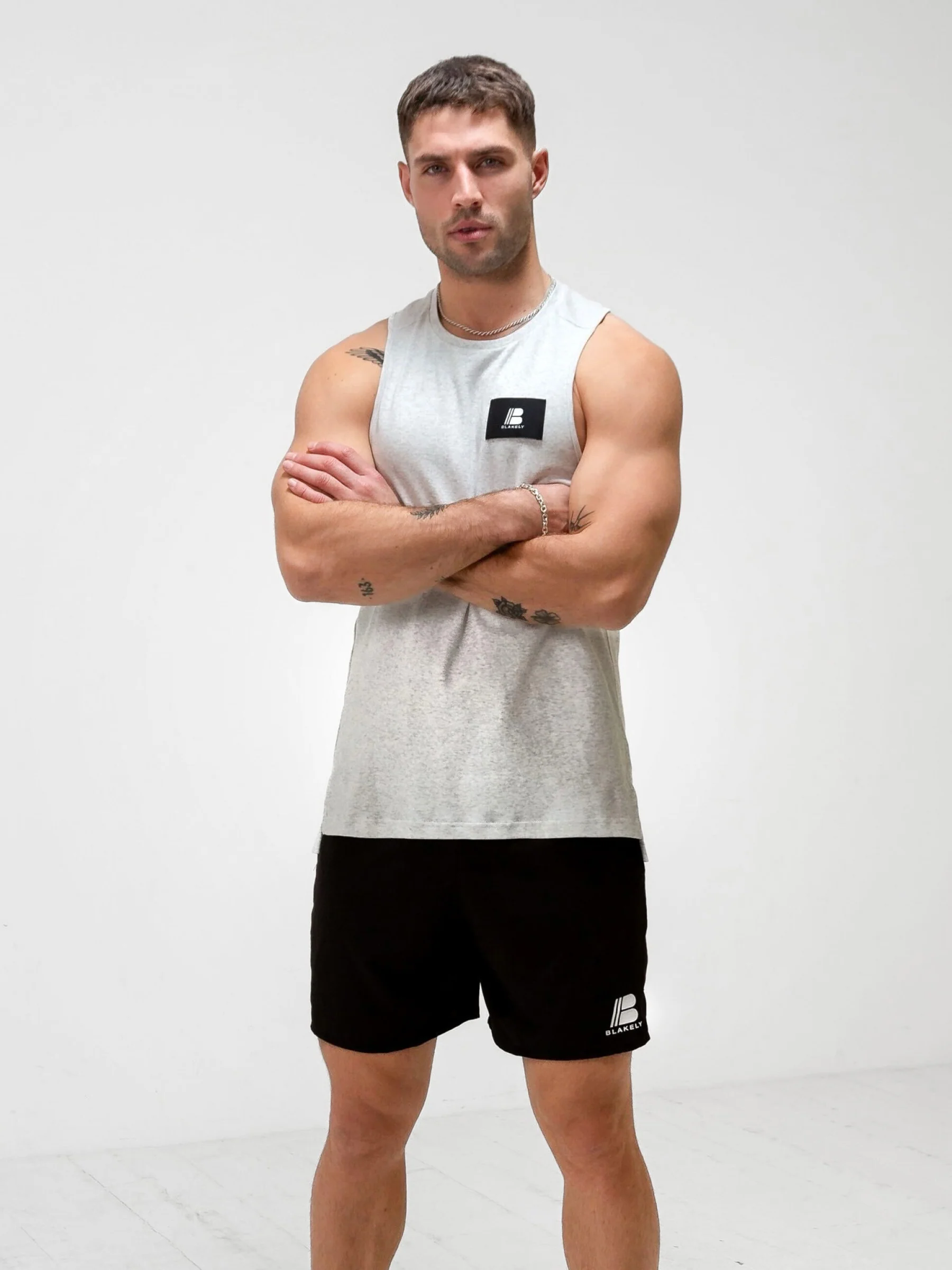 Apex Label Sleeveless Vest - Marl White - Winsoncom