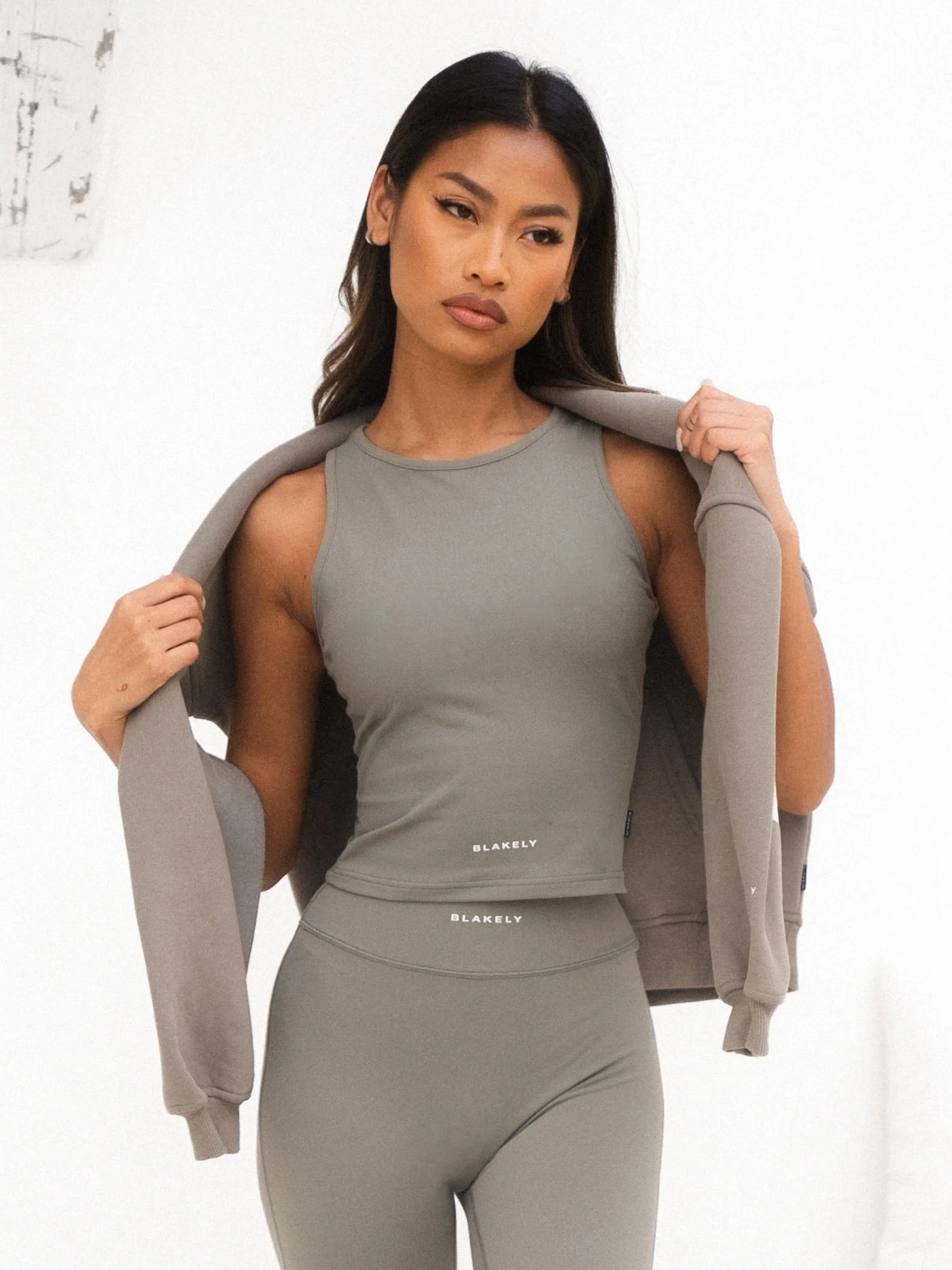 Ultimate Soft Lifestyle Vest & Leggings Set - Safari Green - Winsoncom