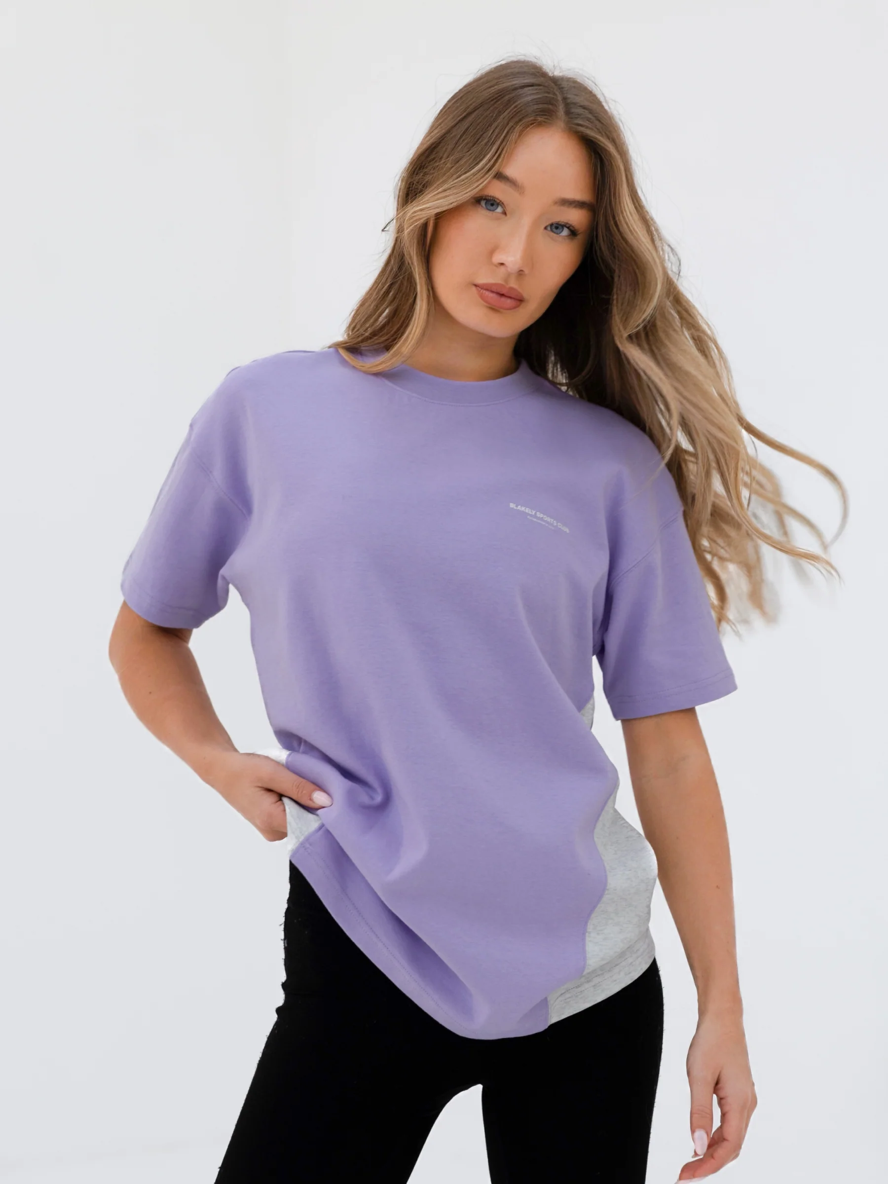 Panel Oversized T-Shirt - Violet - Winsoncom