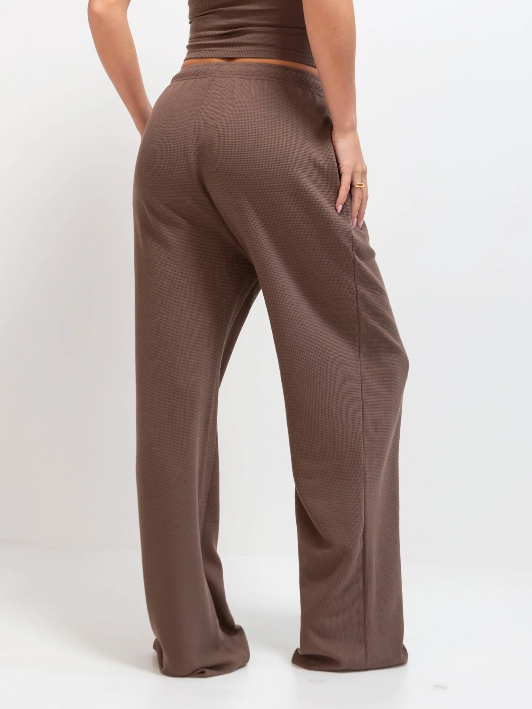 Soft Waffle Trousers - Brown - Winsoncom